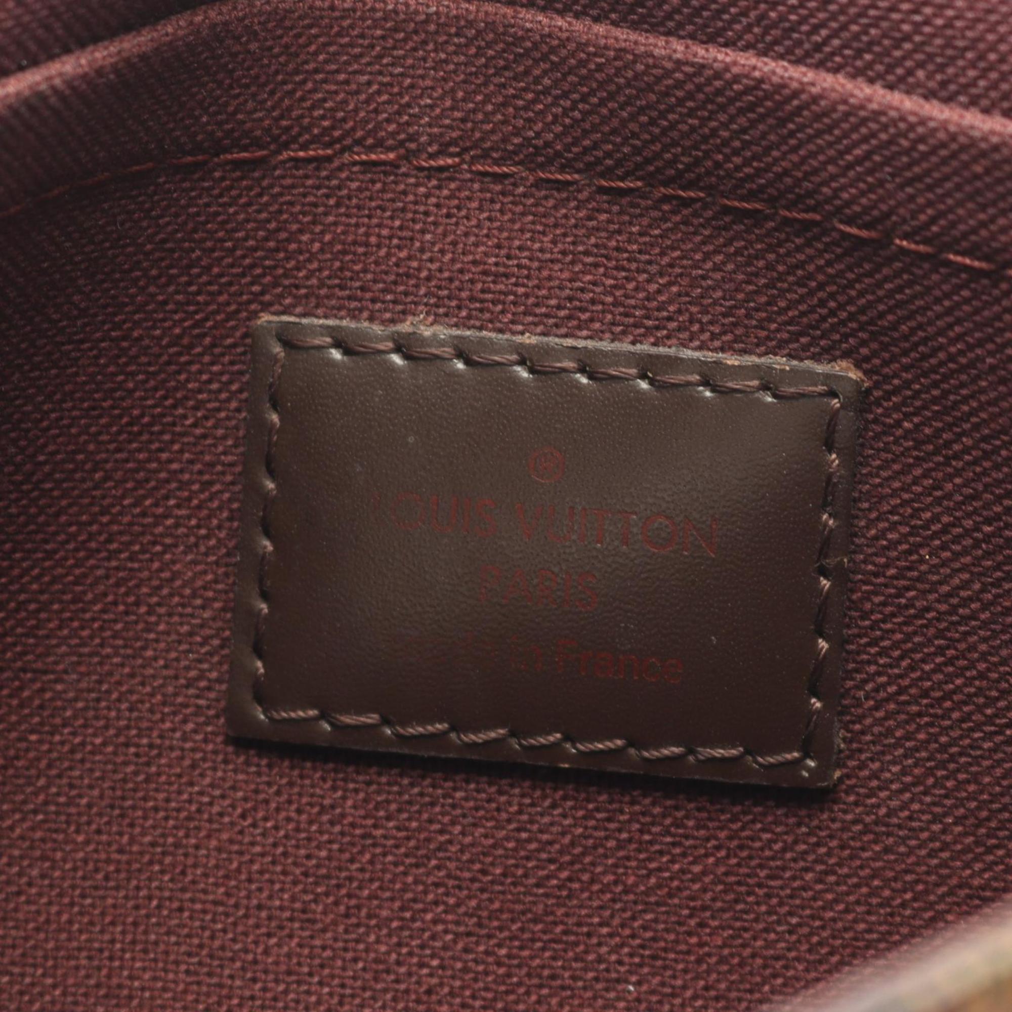 Louis Vuitton Brown Coated Canvas Leather Handbag