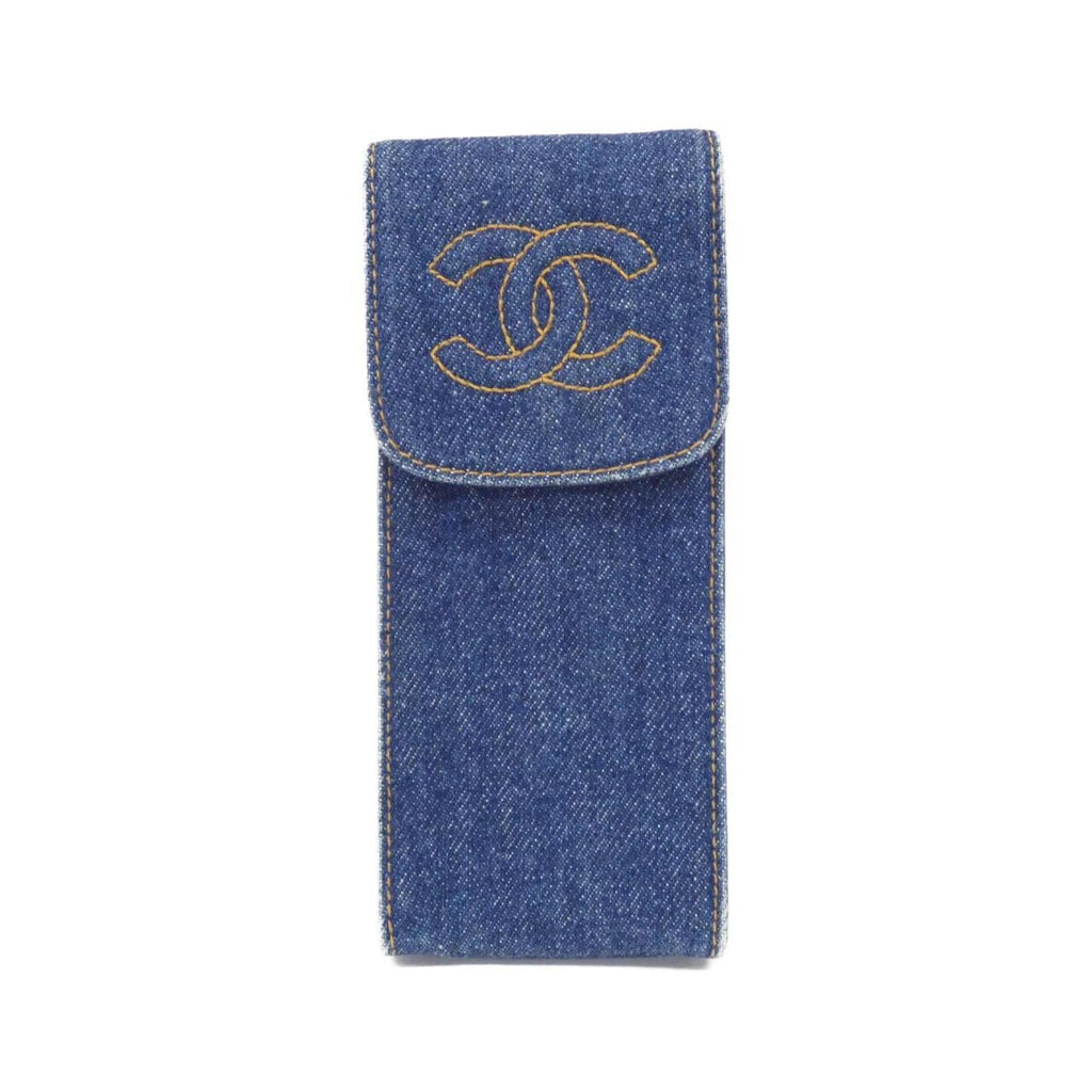 Chanel Blue Denim Pouch