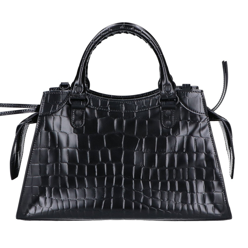 Balenciaga Black Leather Handbag Shoulder