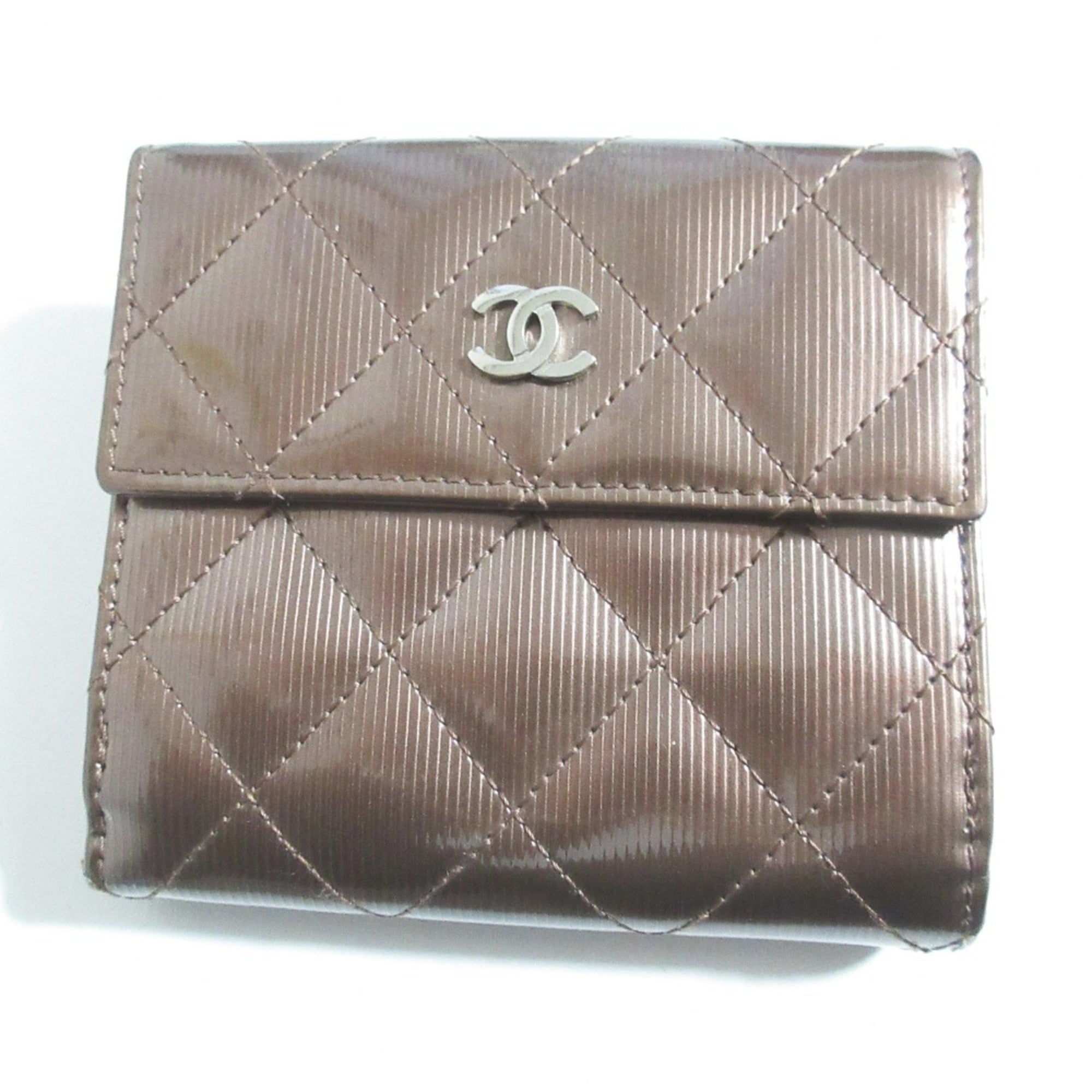 Chanel Bronze Patent Leather Wallet (Bi-Fold)