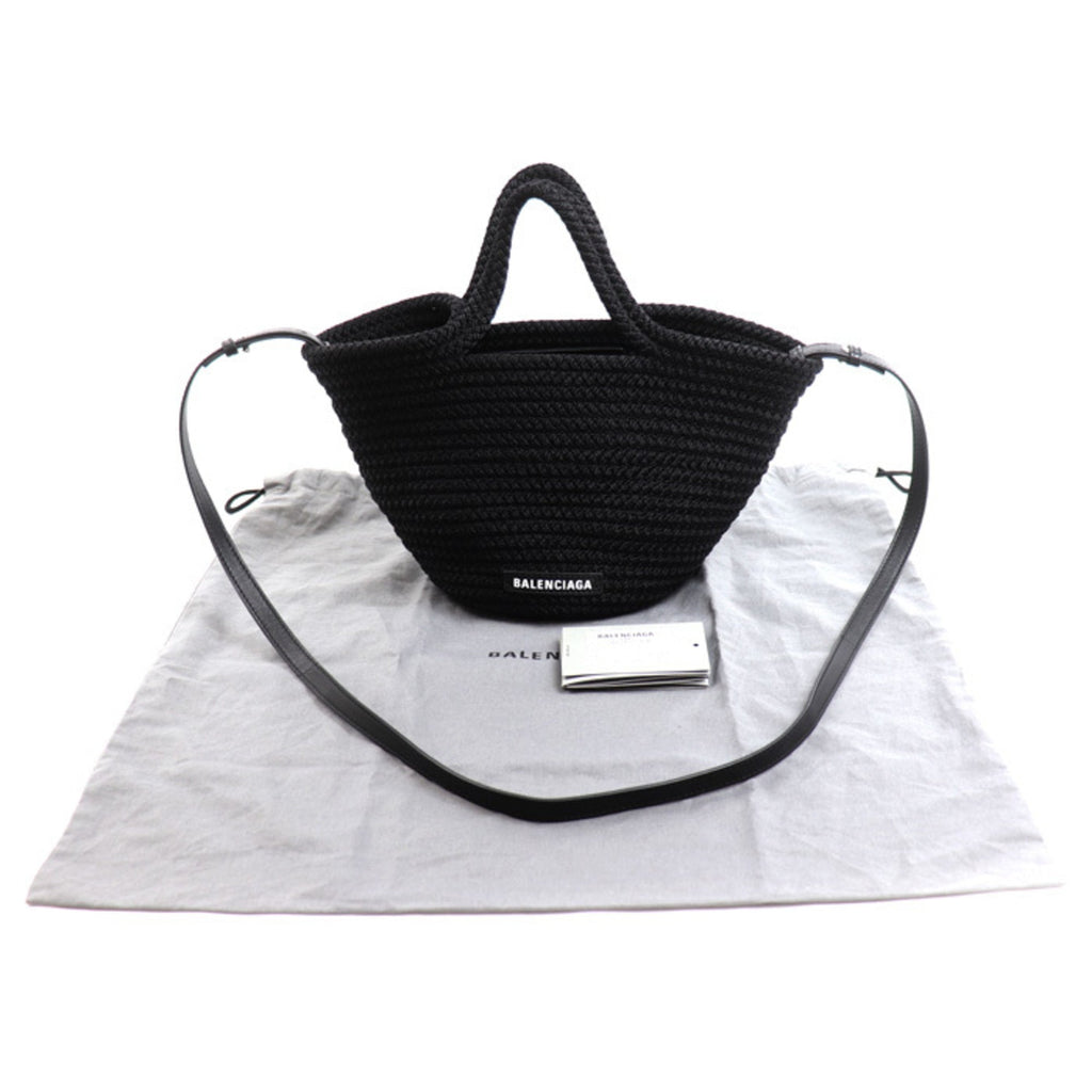 Balenciaga Black Nylon Leather Shoulder