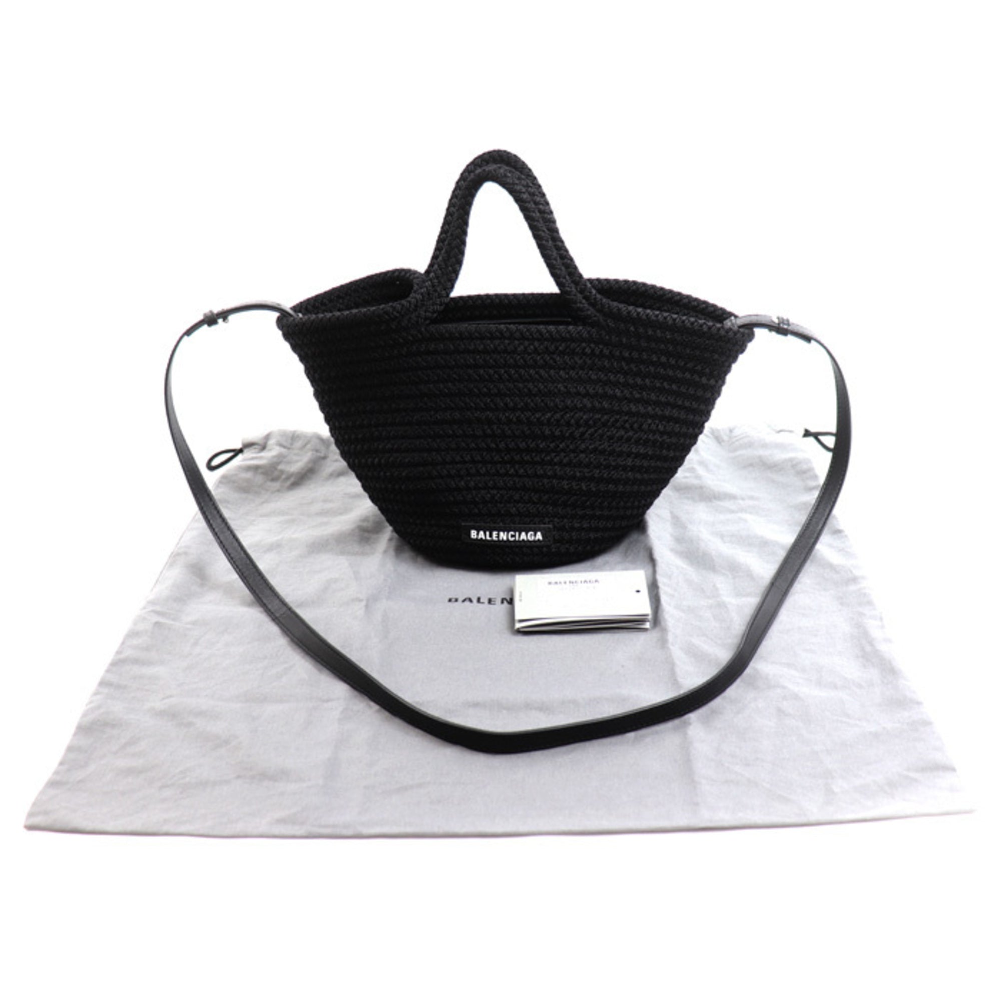 Balenciaga Black Nylon Leather Shoulder