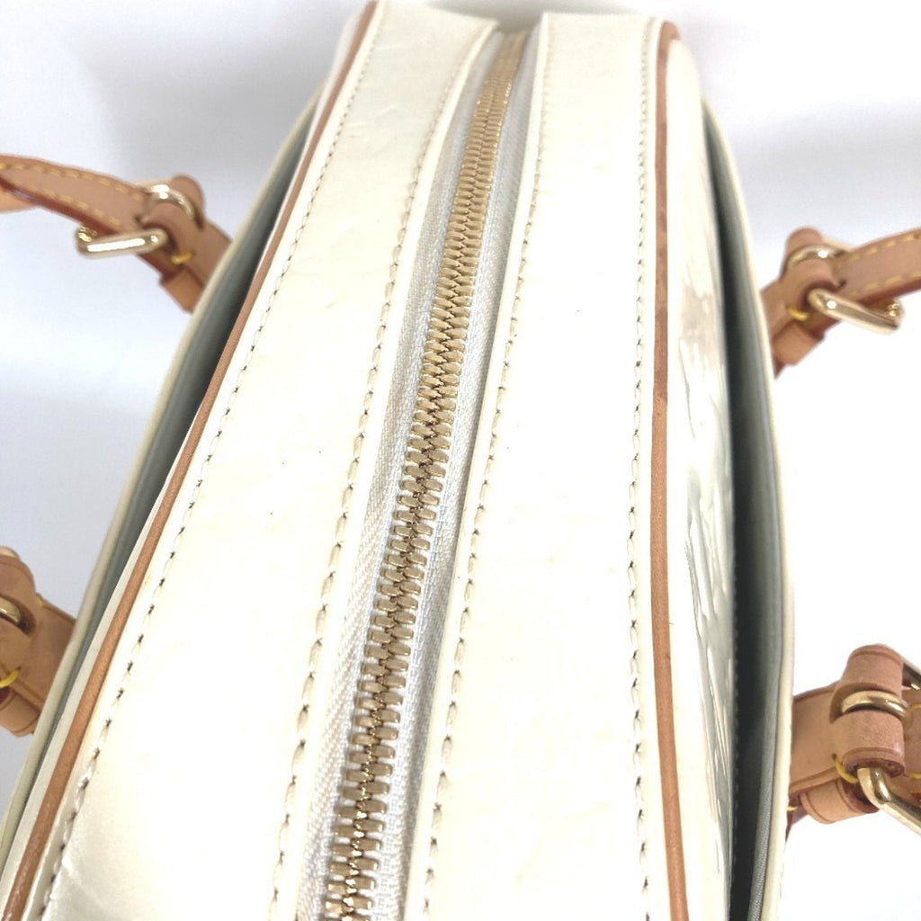 Louis Vuitton Pearl White Monogram Vernis Handbag Shoulder Bag Tote Bag