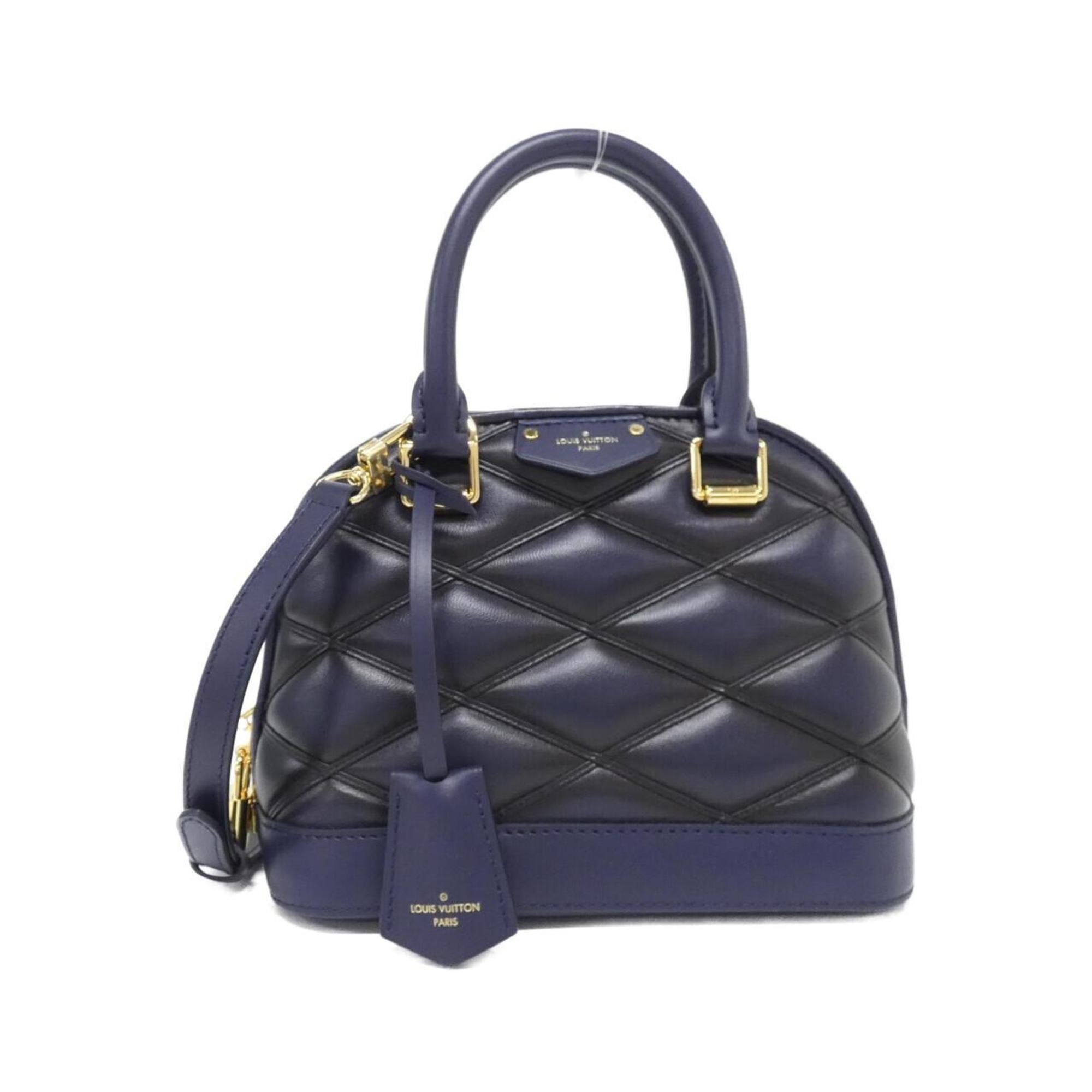 Louis Vuitton Navy Leather Handbag