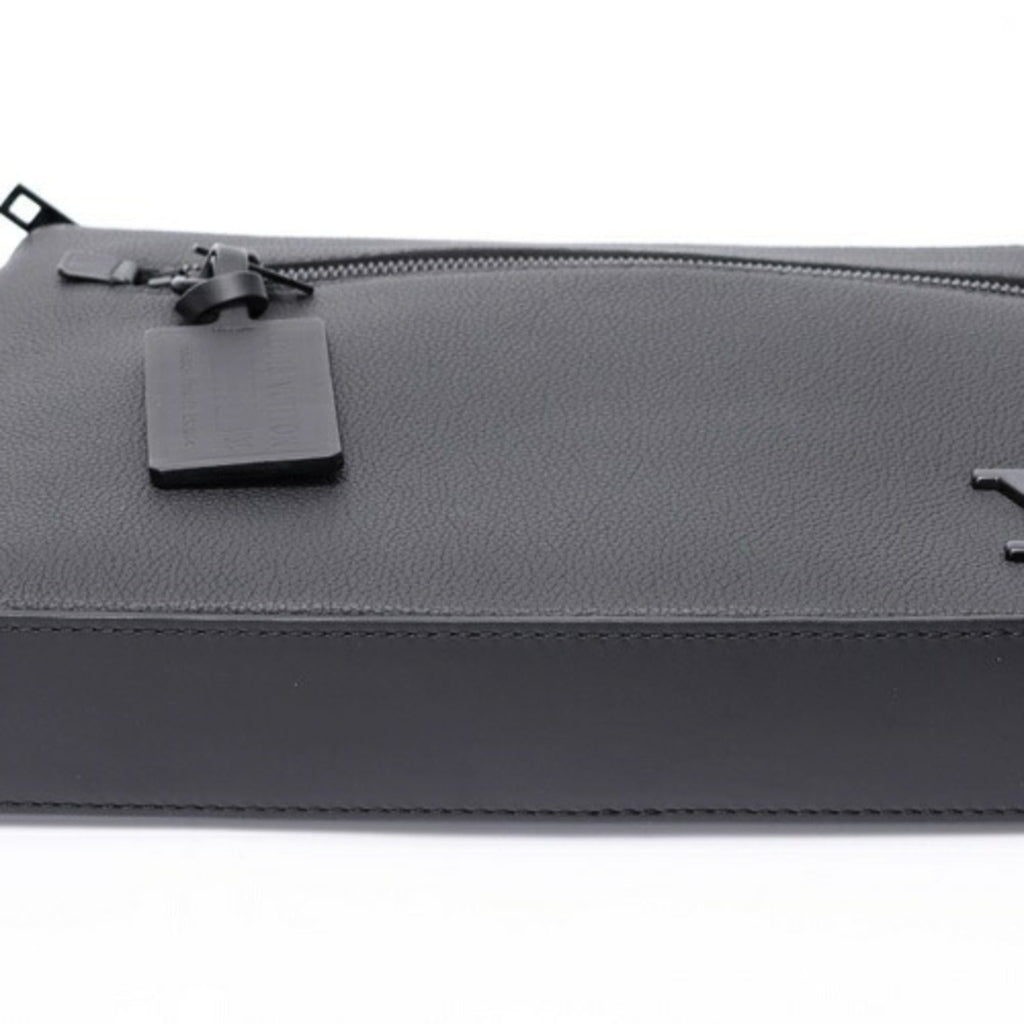 Louis Vuitton Black Noir Leather Clutch Bag Pouch