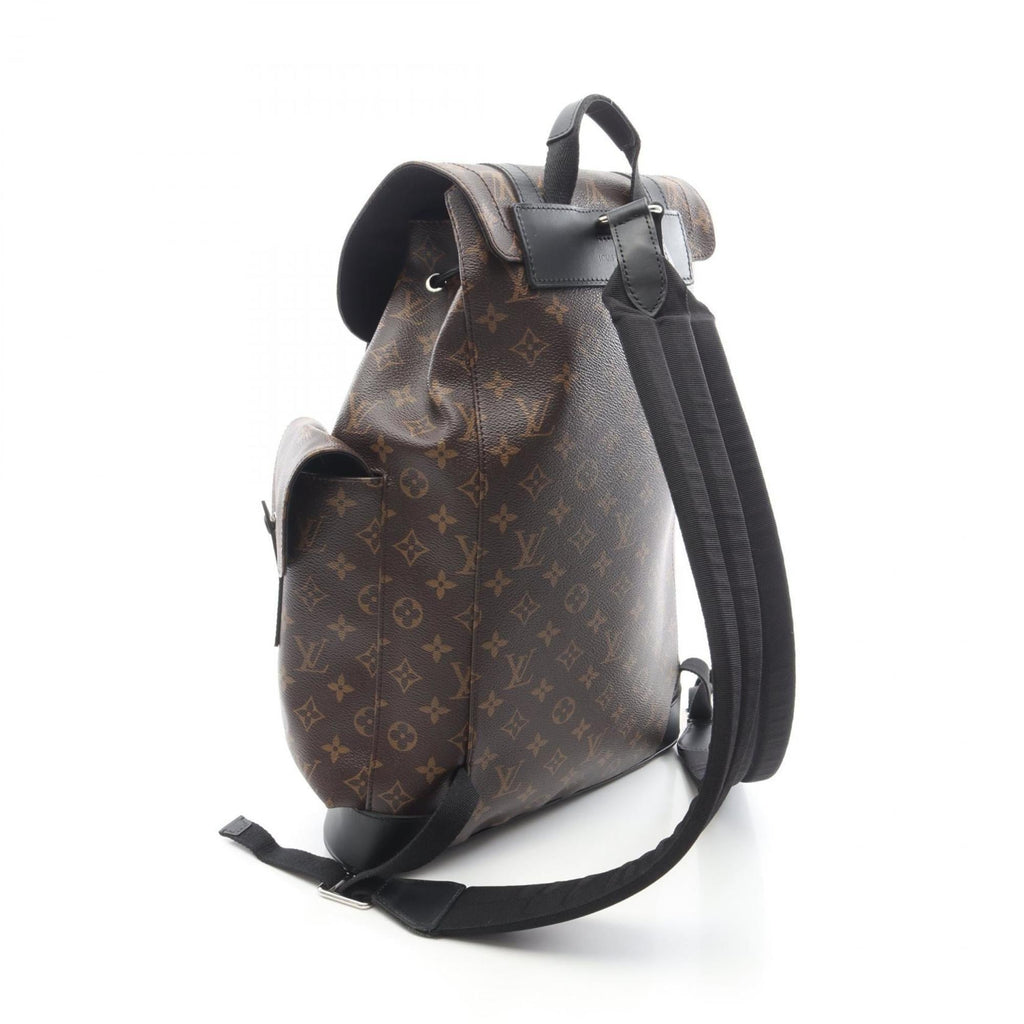 Louis Vuitton Black Brown Monogram Macassar Coated Canvas Leather Backpack