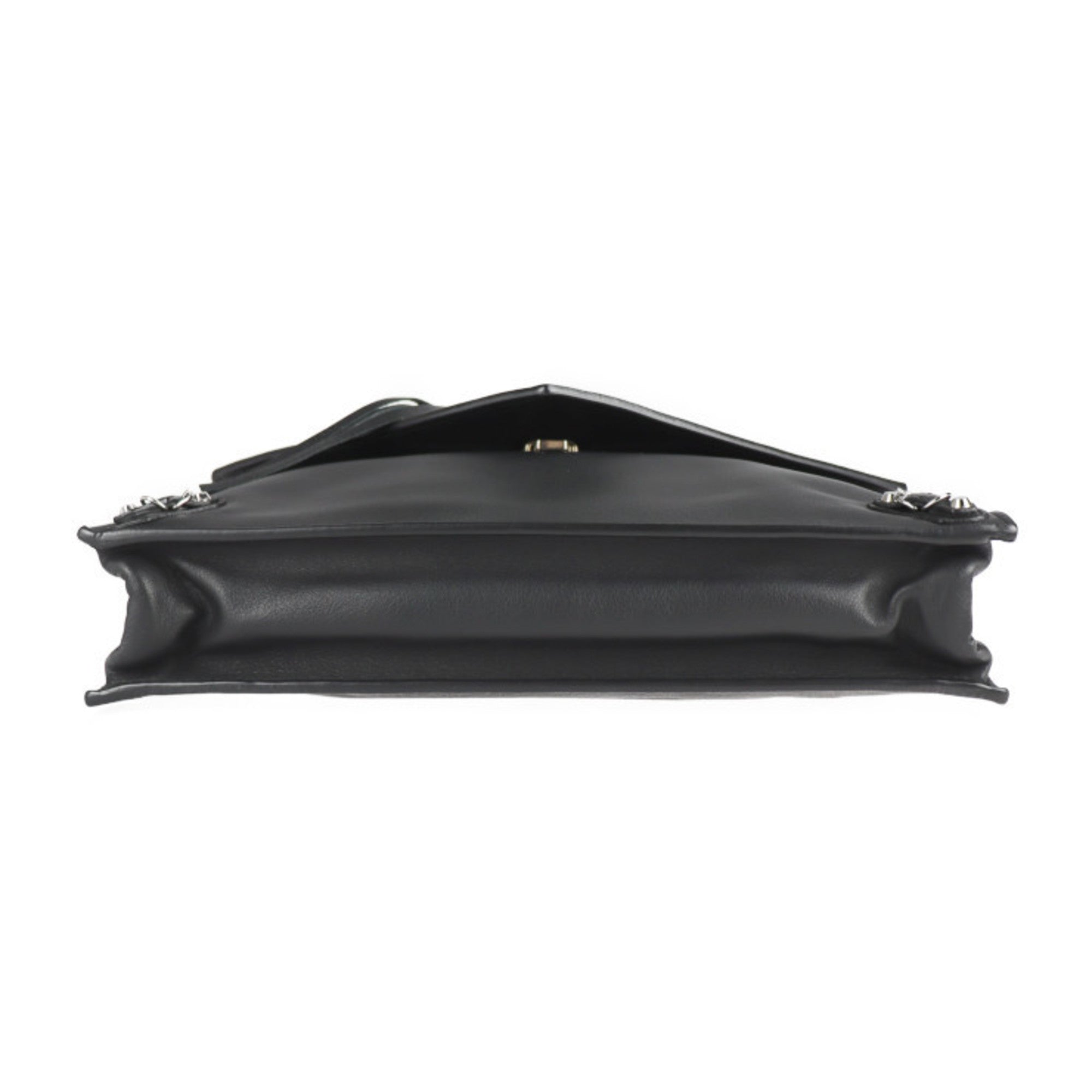 Balenciaga Paper Black Leather Clutch