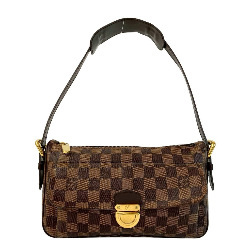 Louis Vuitton Brown Leather Pvc Shoulder Bag Tote Bag