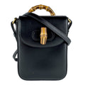 Gucci Black Leather Handbag Shoulder Bag (Pre-Owned)