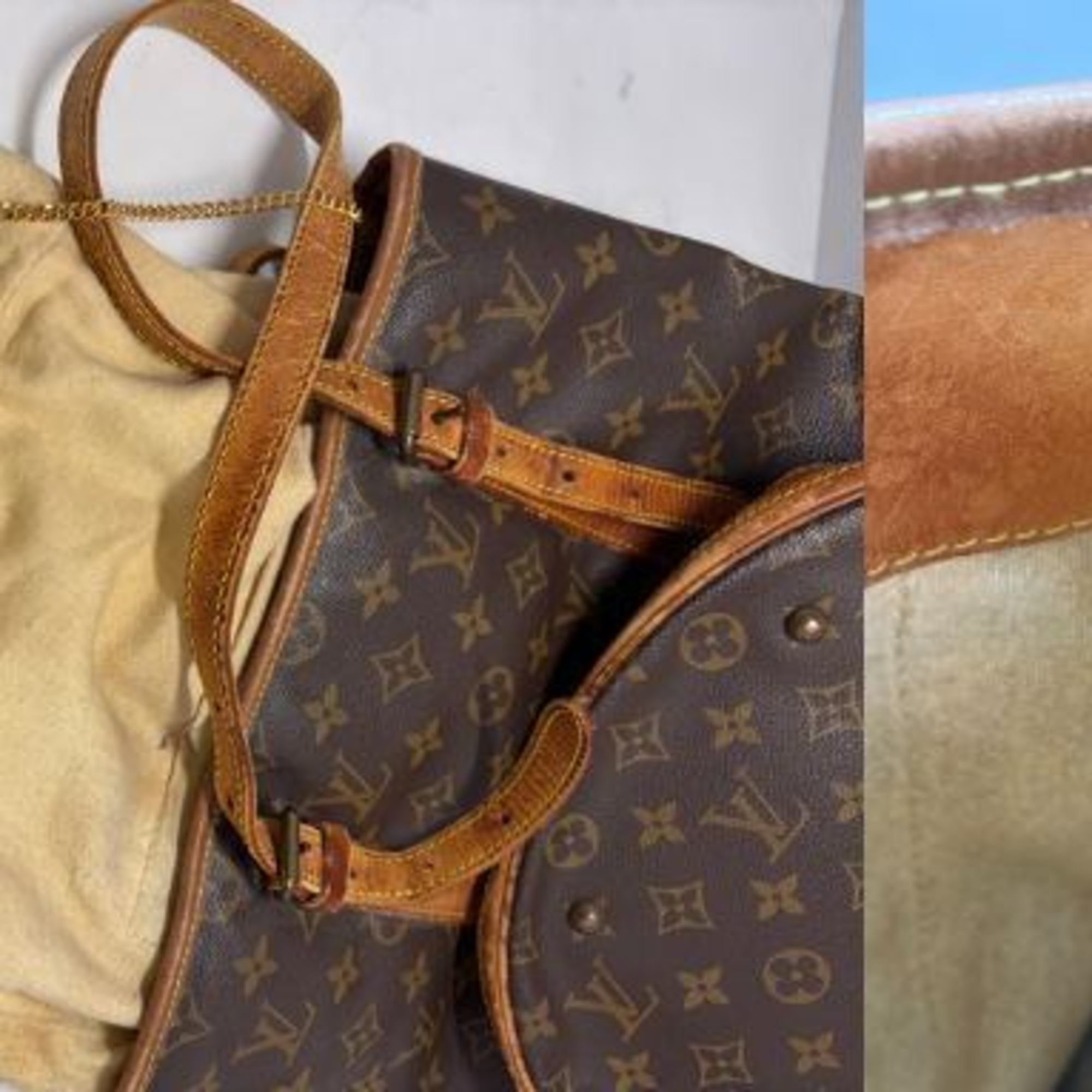 Louis Vuitton Brown Pvc Leather Shoulder Bag