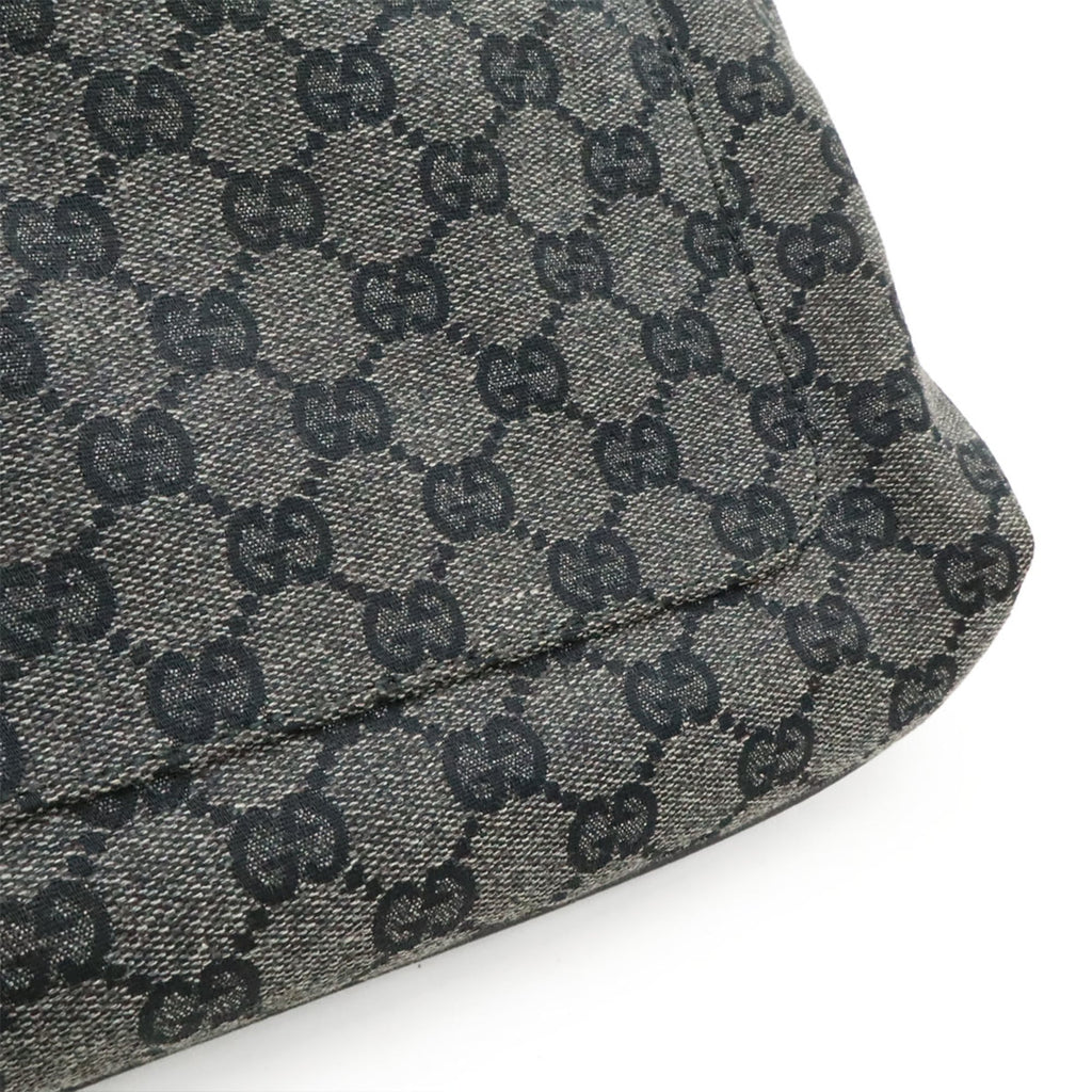 Gucci Dark Gray Gg Canvas Shoulder Bag (Pre-Owned)