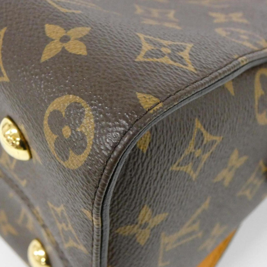 Louis Vuitton Monogram Bordeaux Marine Marron Coated Canvas Leather Handbag