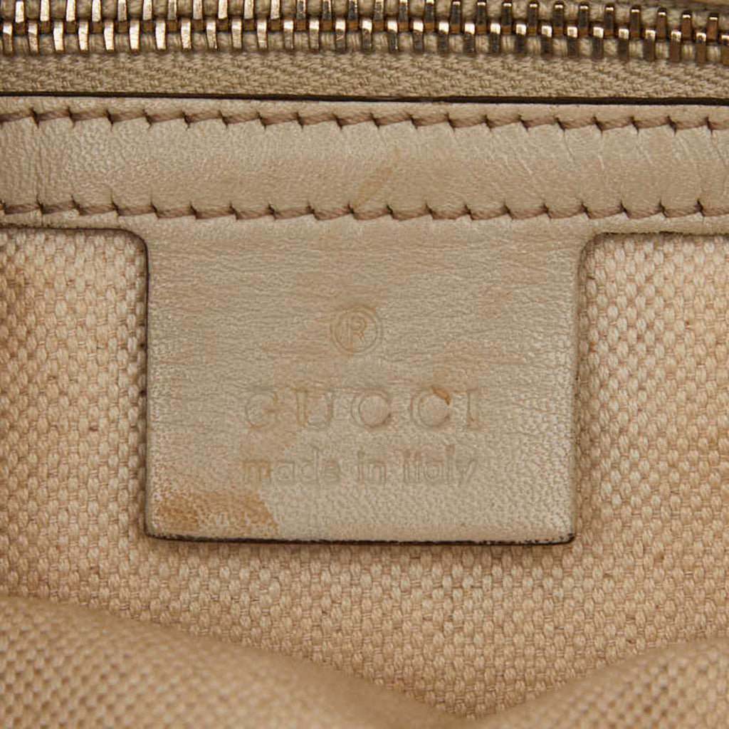 Gucci Beige Multi-Color Canvas Leather Pochette Shoulder Bag (Pre-Owned)