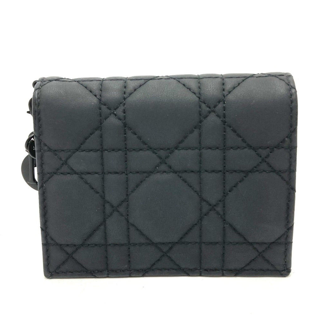 Christian Dior Black Leather Wallet (Bi-Fold) (Pre-Owned)