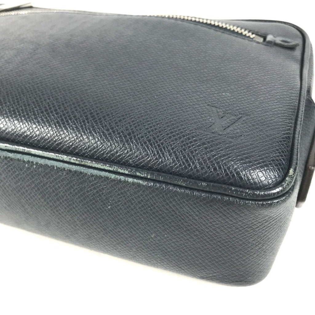 Louis Vuitton Navy Navy Blue Taiga Leather Clutch Bag Pochette Pouch