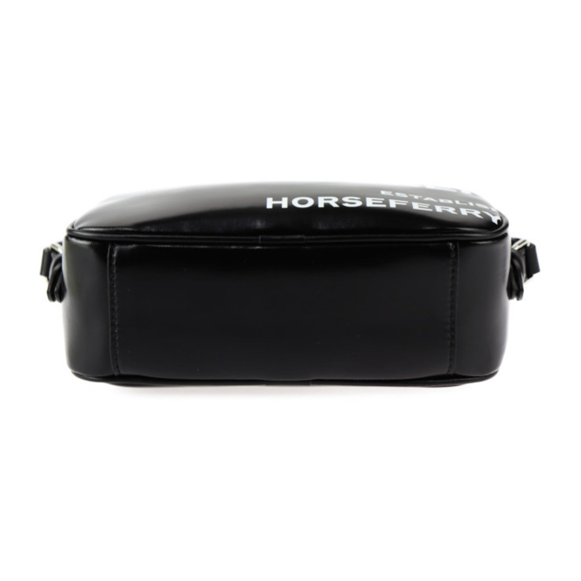 Burberry Black White Coated Canvas Leather Pochette Pouch Shoulder Bag