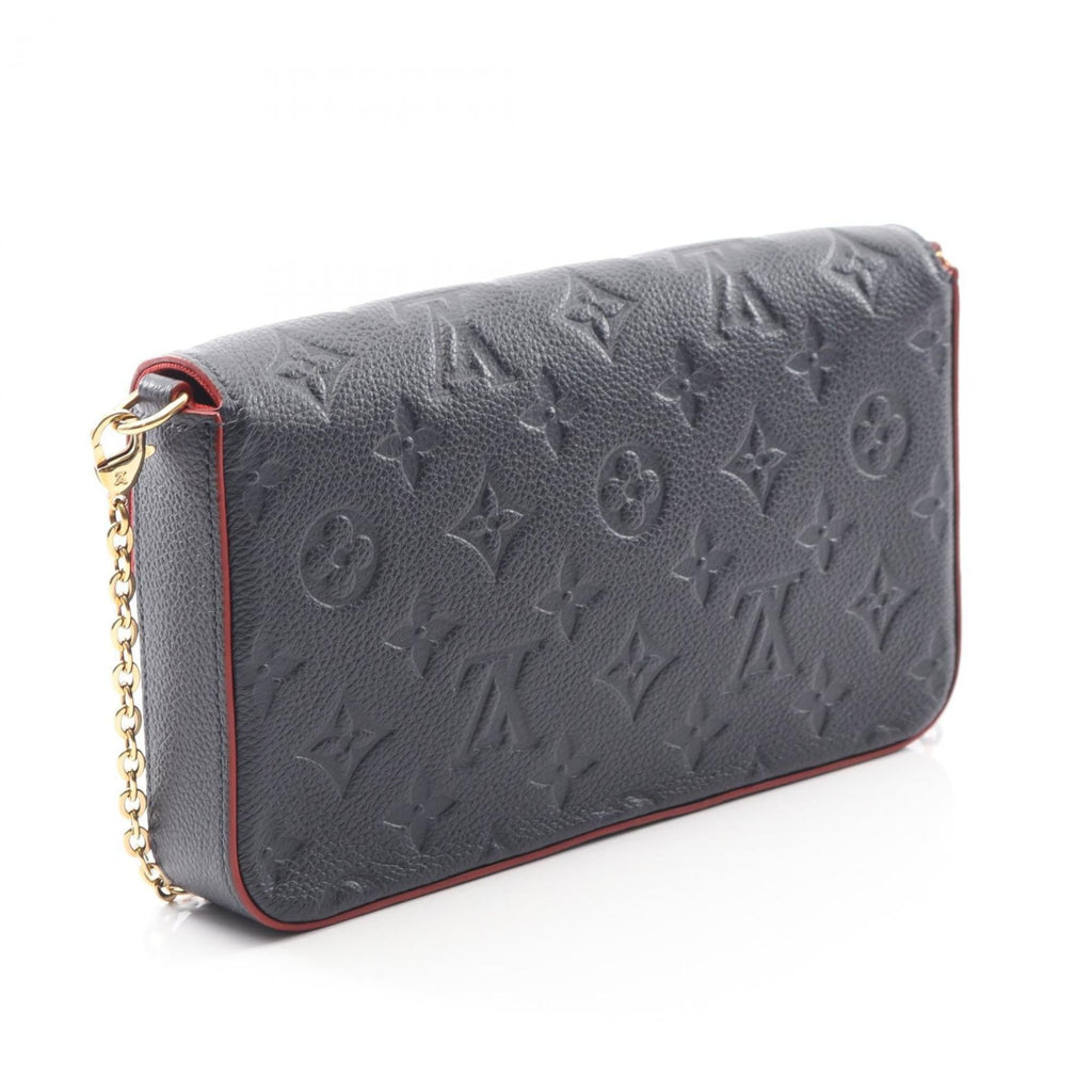 Louis Vuitton Marine Rouge Navy Red Color Monogram Empreinte Pochette Shoulder Bag