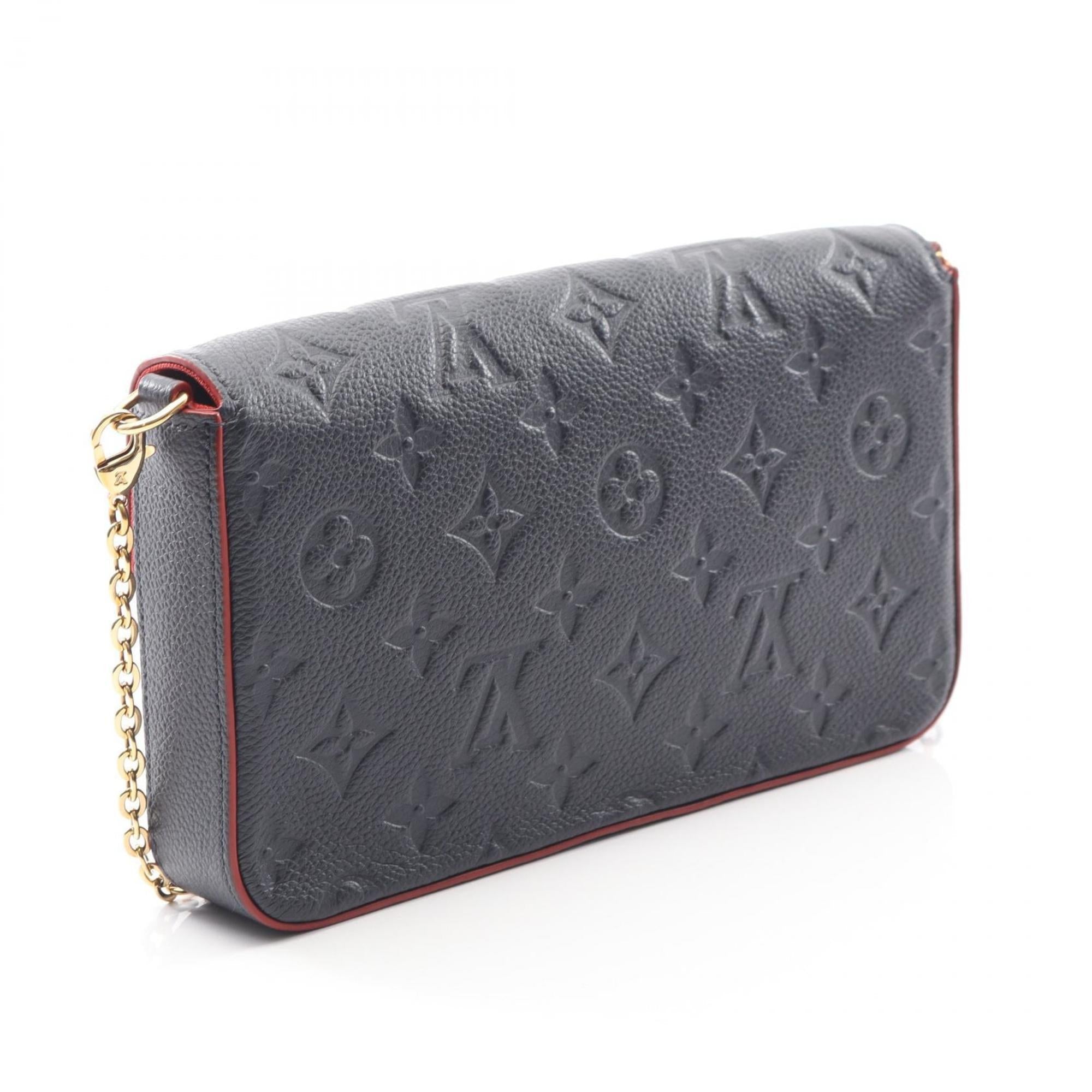 Louis Vuitton Marine Rouge Navy Red Color Monogram Empreinte Pochette Shoulder Bag
