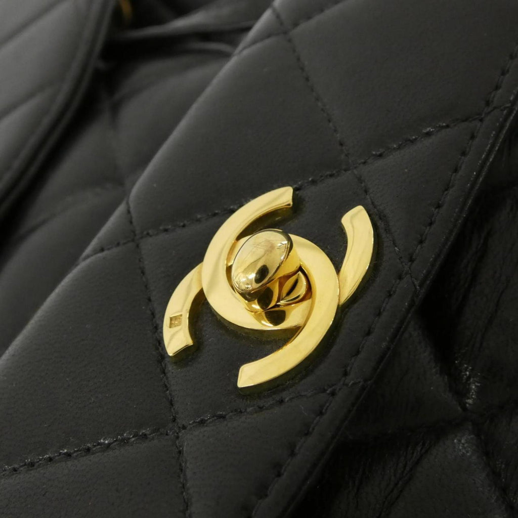 Chanel Black Leather Backpack