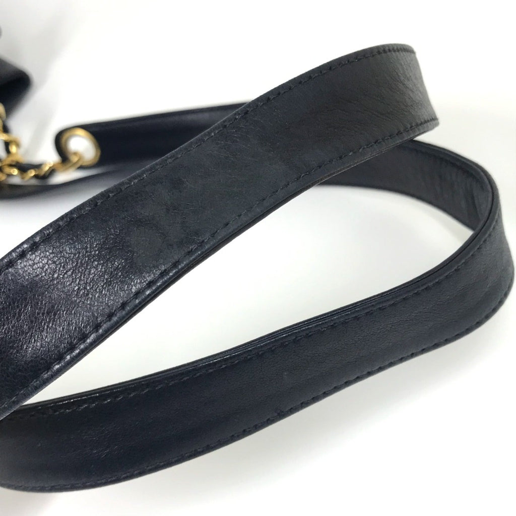 Chanel Navy Leather Shoulder Bag