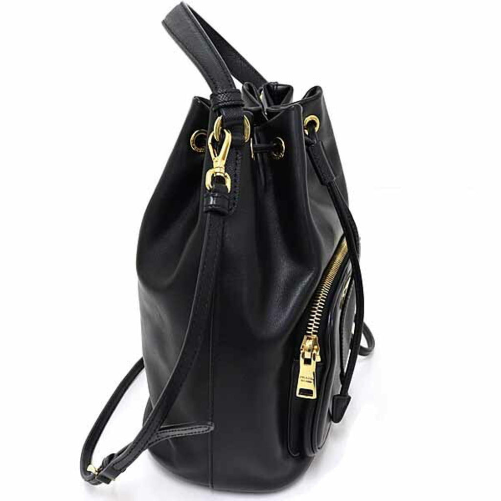 Prada Black Nero Leather Baguette Bag