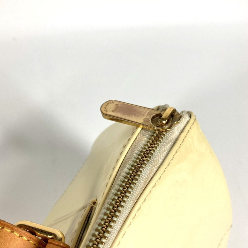 Louis Vuitton Pearl White Monogram Vernis Handbag Shoulder Bag Tote Bag