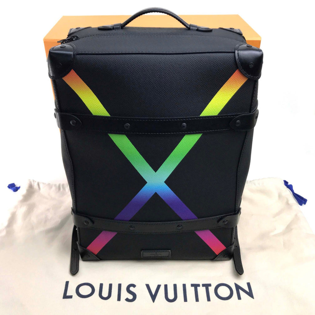 Louis Vuitton Black Leather Backpack