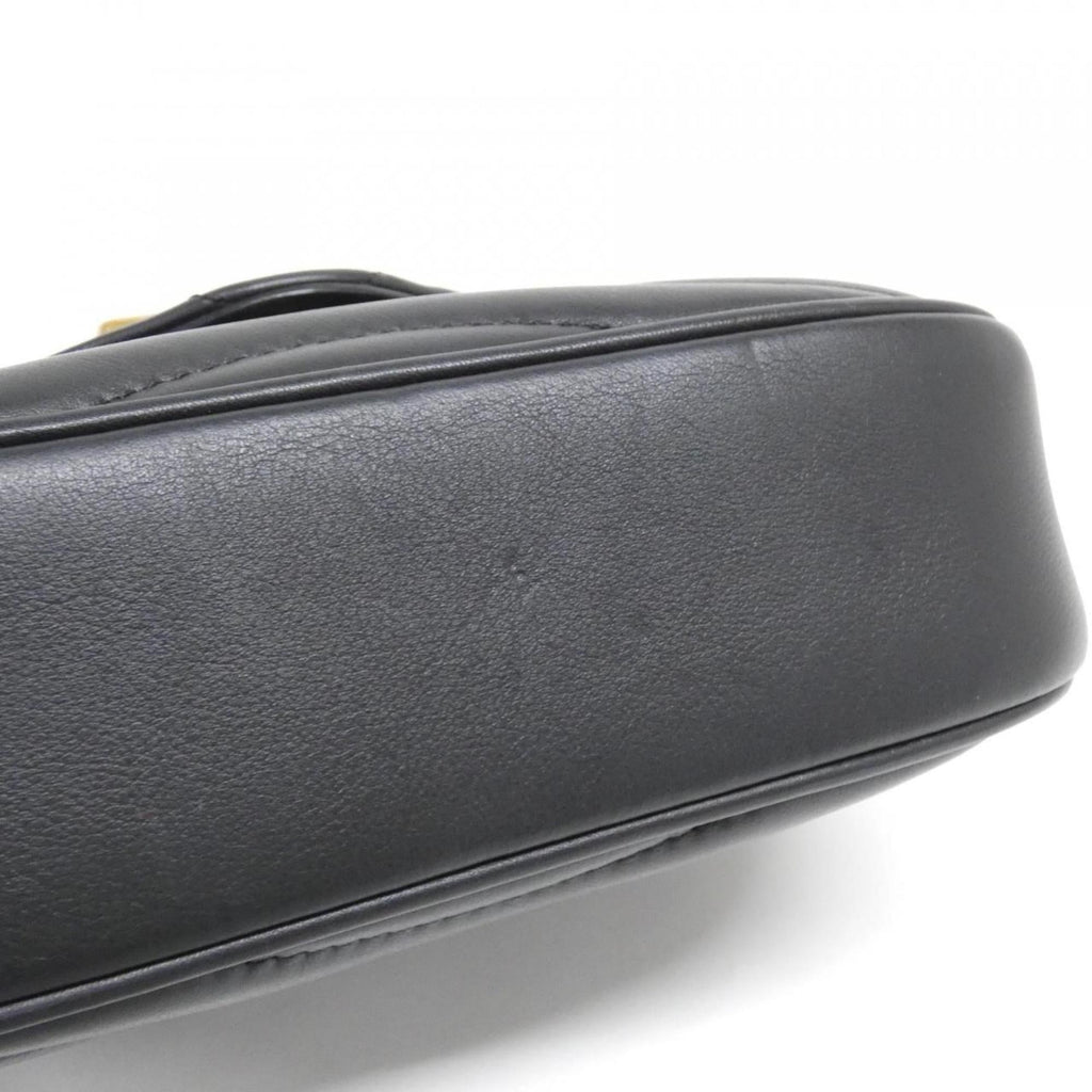 Louis Vuitton Black Leather Pochette Pouch Shoulder Bag
