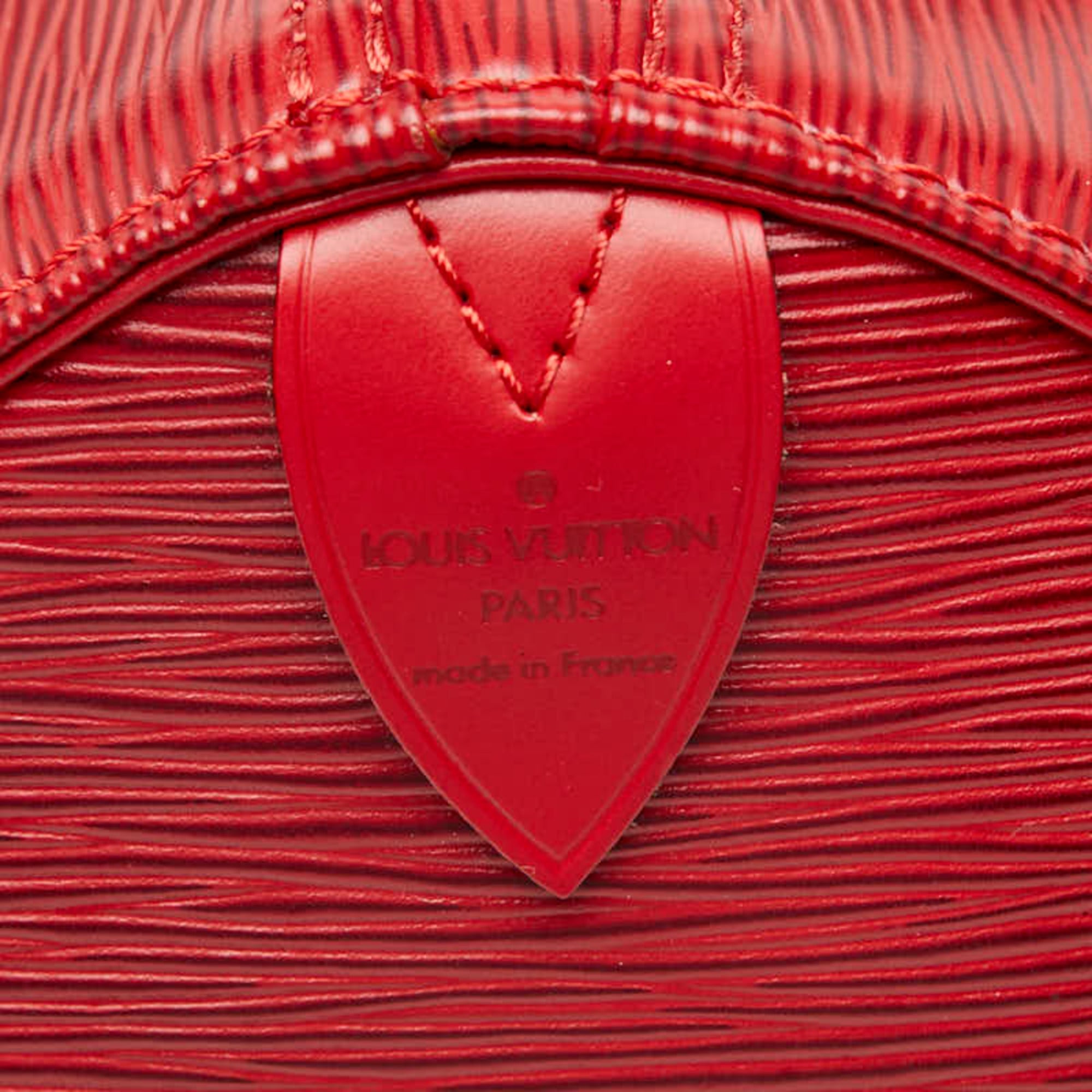 Louis Vuitton Castilian Red Leather Boston Bag Handbag