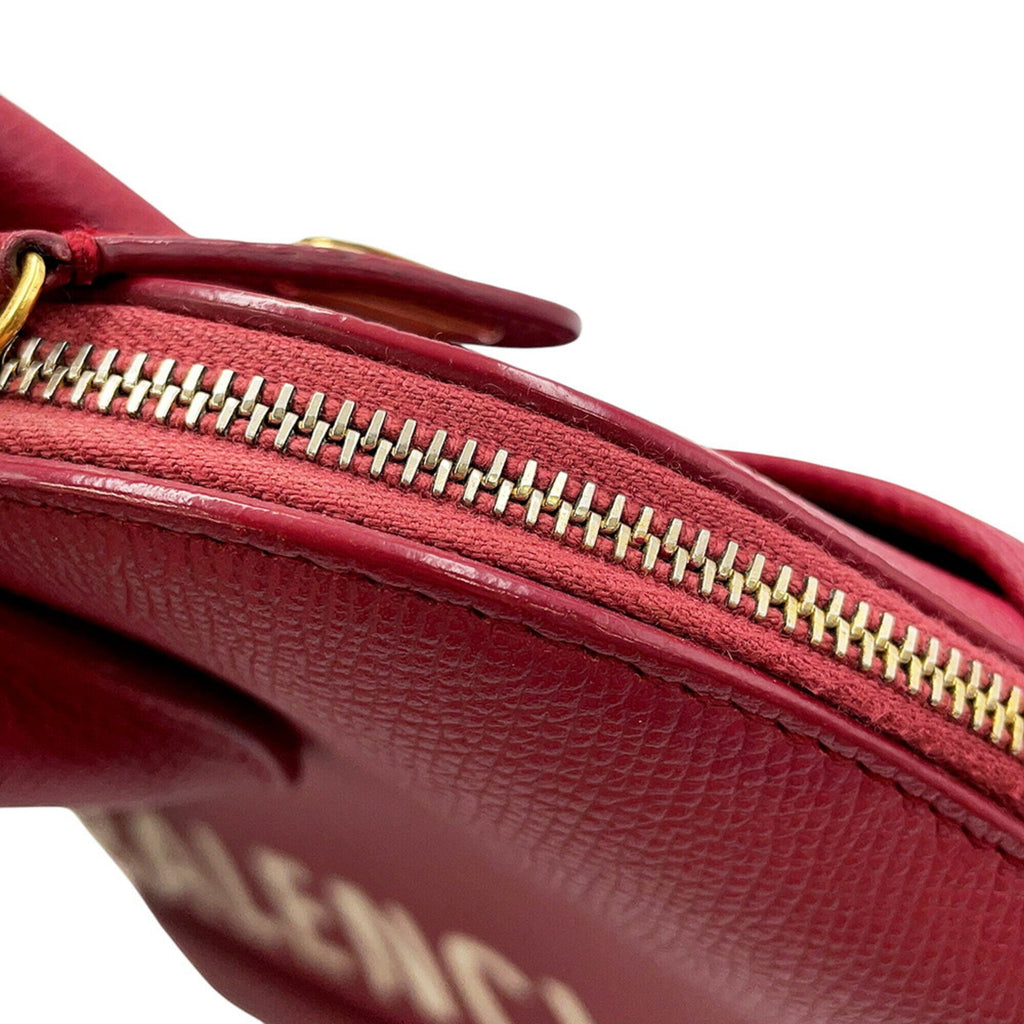 Balenciaga Red Color Leather Handbag Shoulder