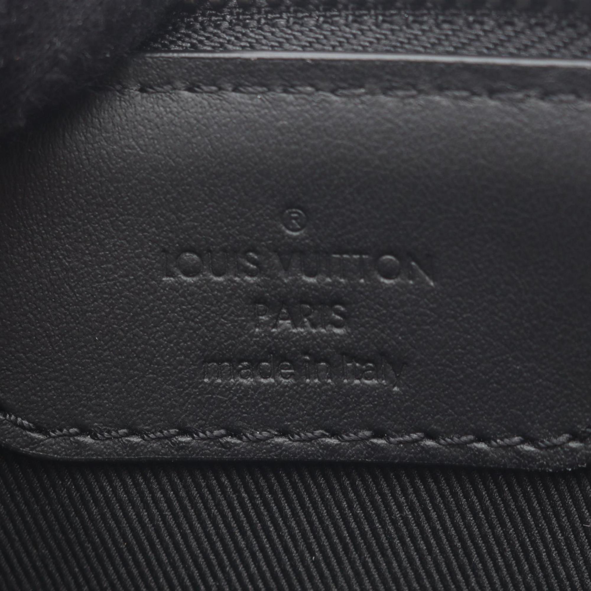 Louis Vuitton Black Coated Canvas Leather Handbag