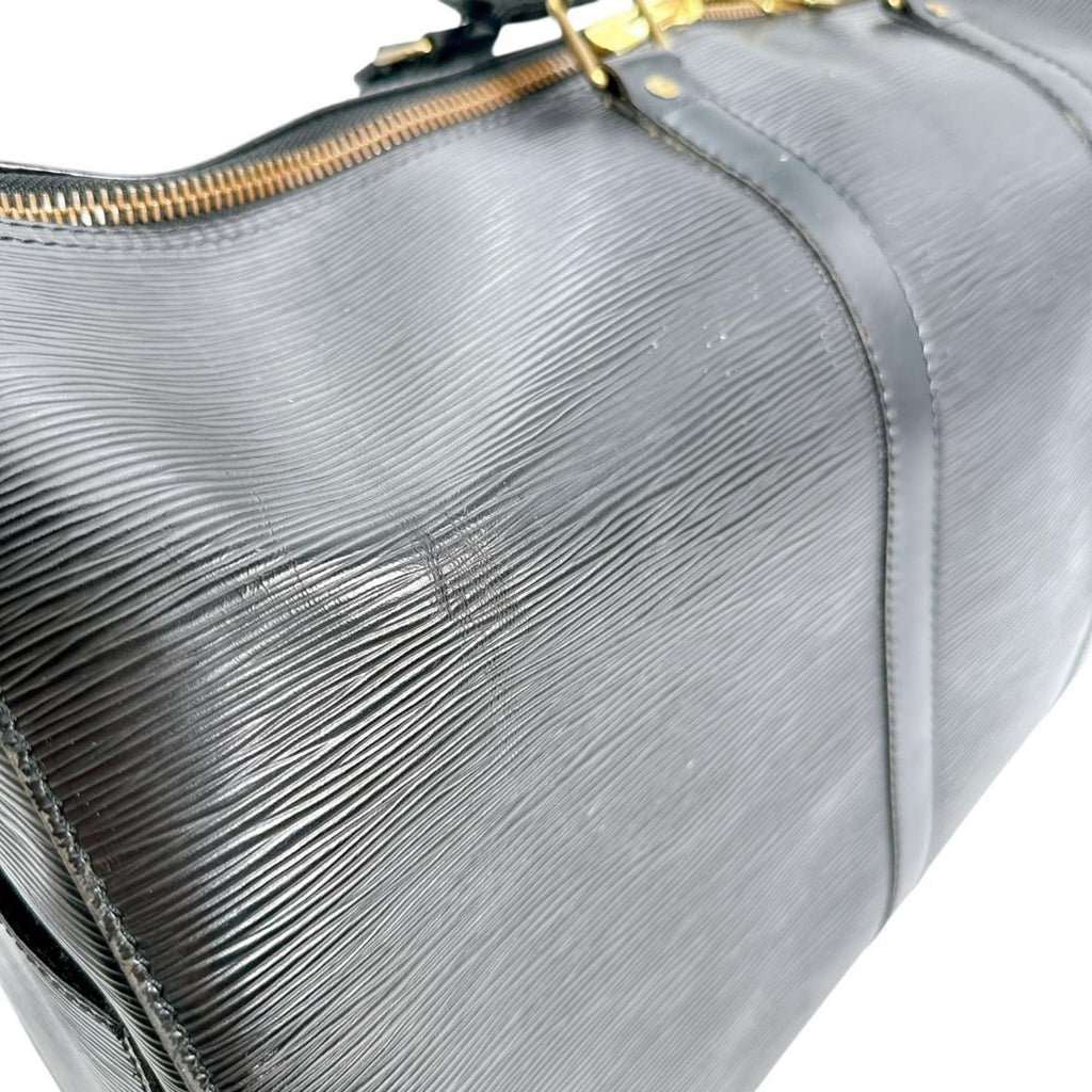 Louis Vuitton Black Epi Leather Boston Bag