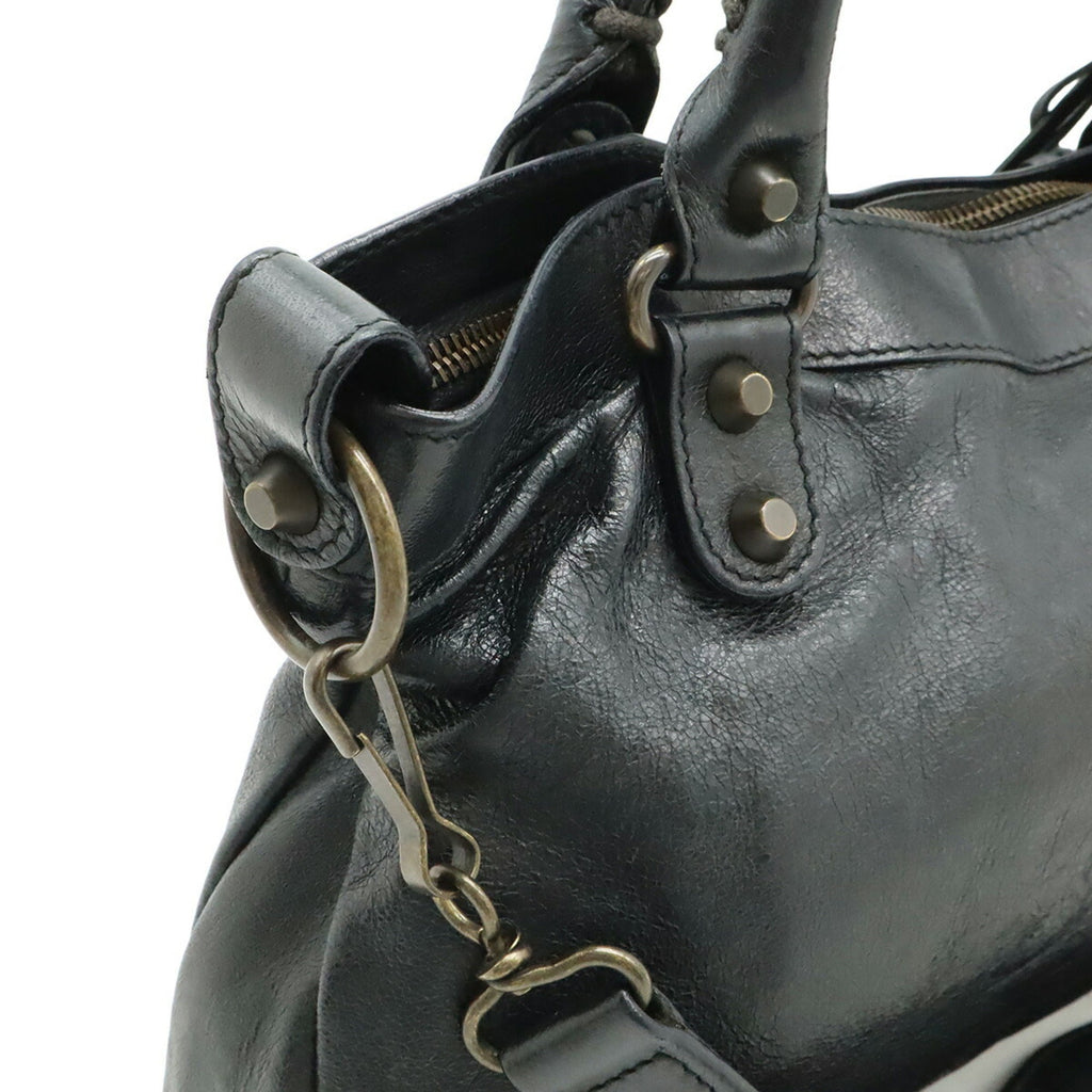 Balenciaga Black Leather Handbag Shoulder