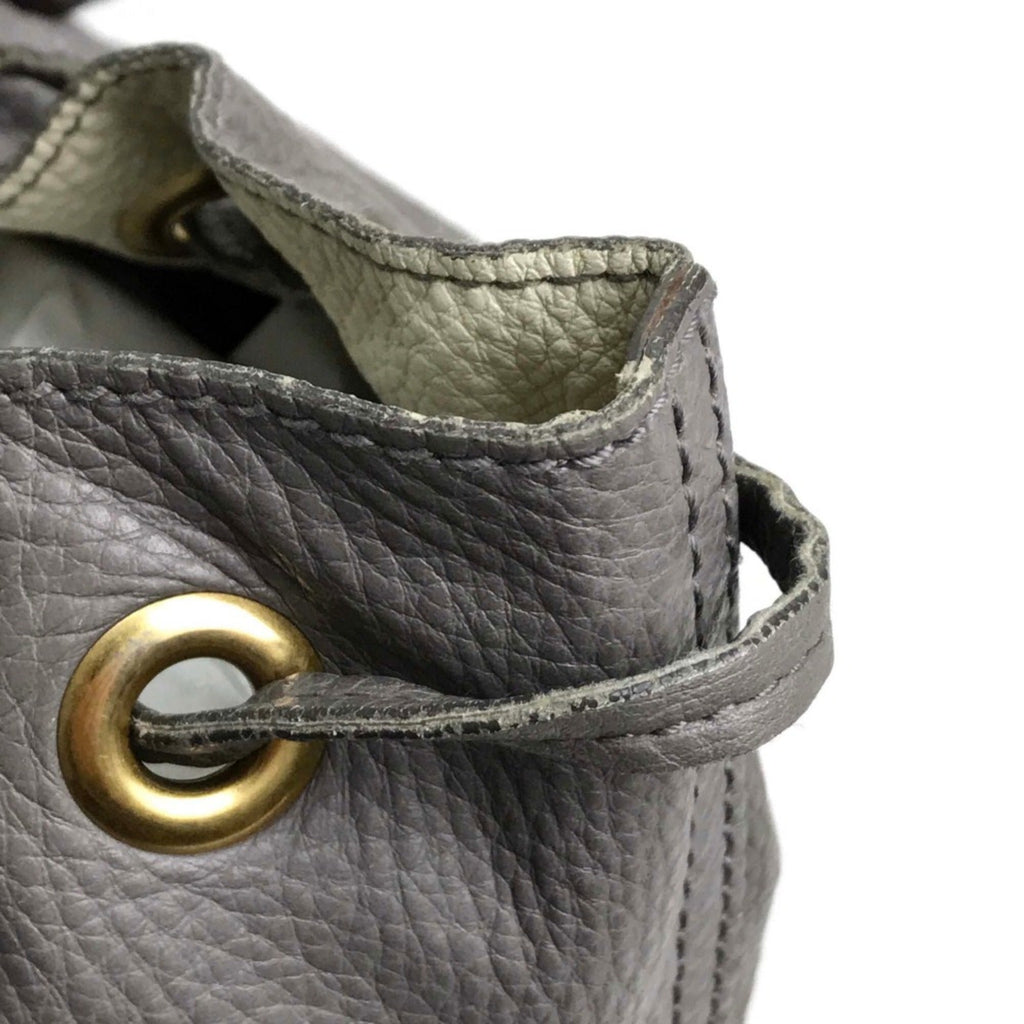 Yves Saint Laurent Gray Leather Tote Bag (Pre-Owned)