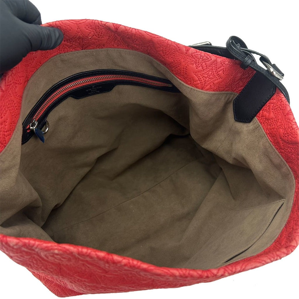 Louis Vuitton Black Red Color Monogram Shoulder Bag