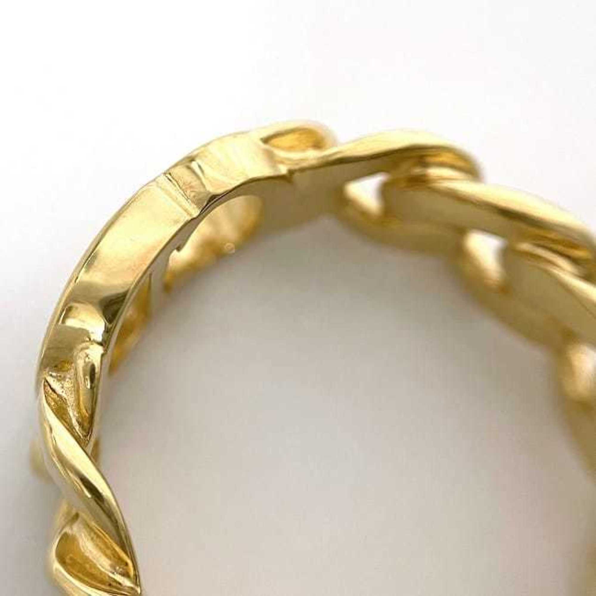Christian Dior Gold Plating Band Ring (Pre-Owned)