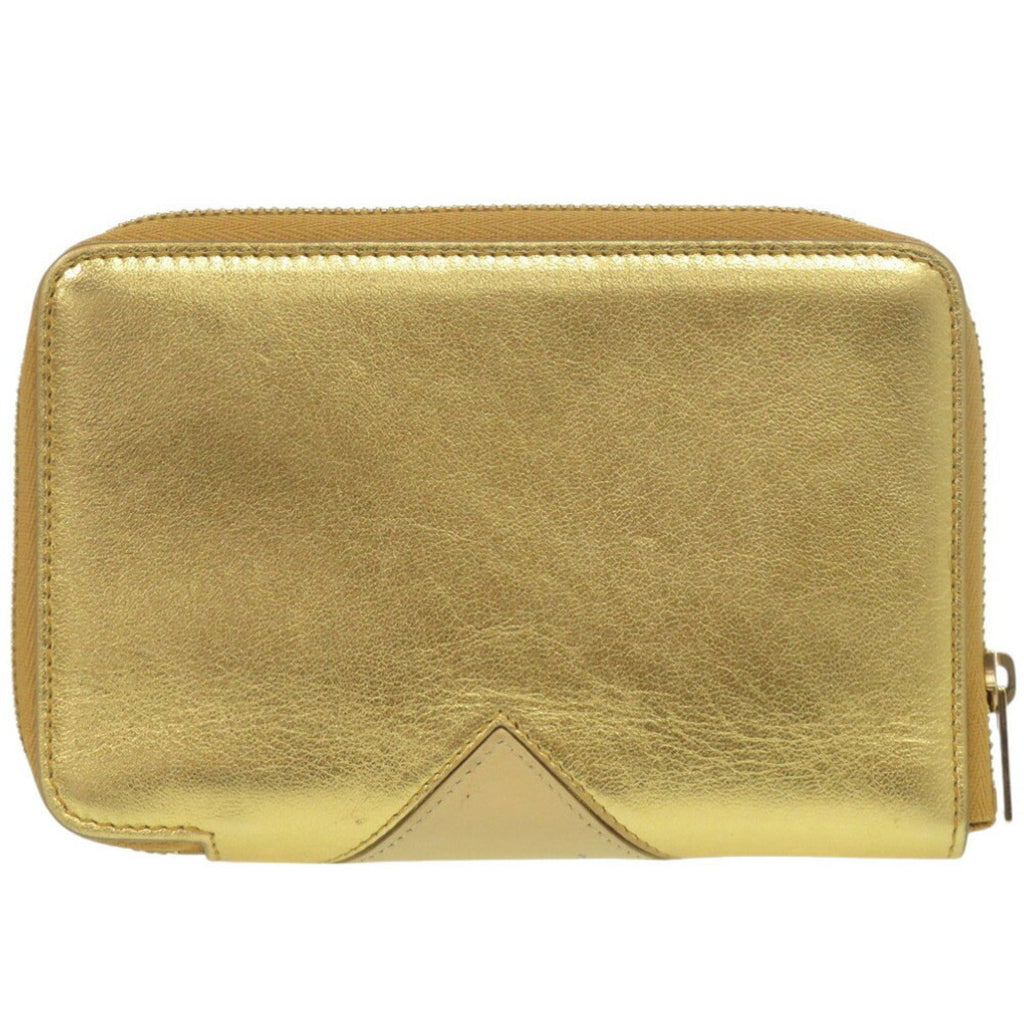 Celine Gold Yellow Leather Wallet (Bi-Fold)