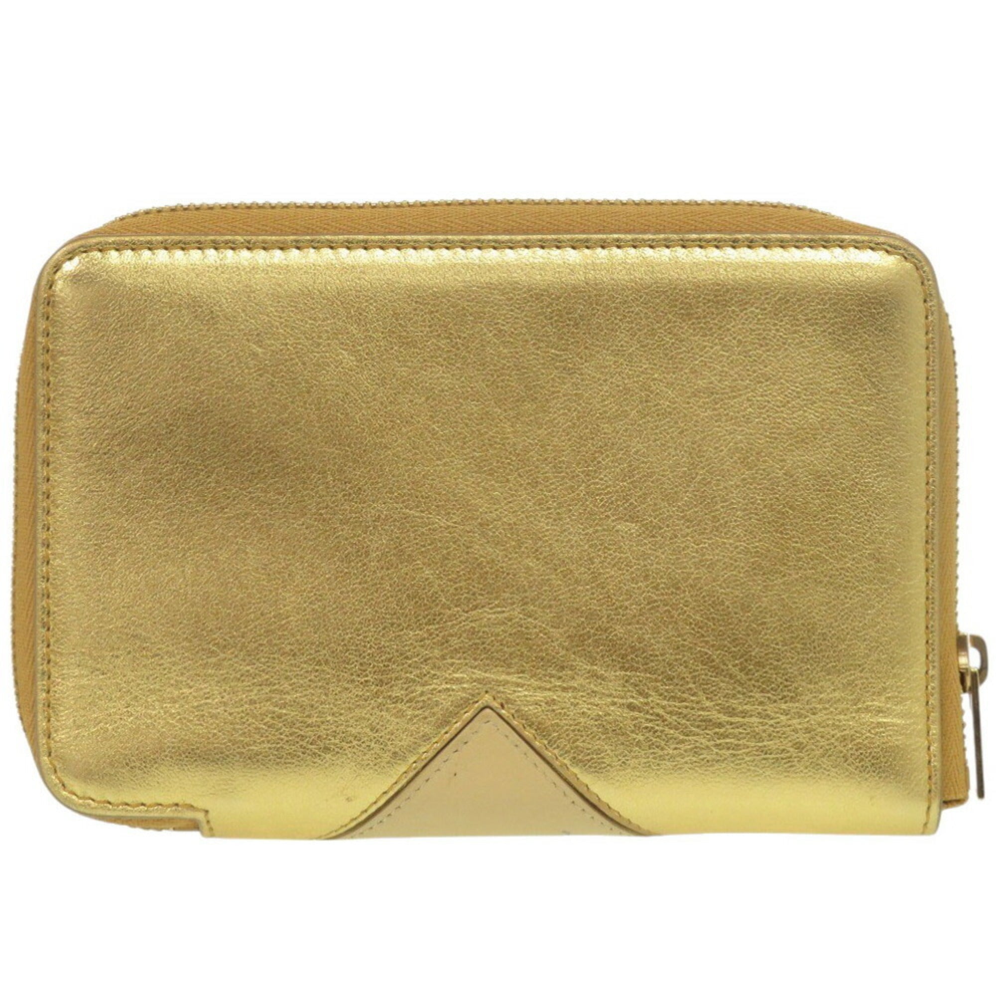 Celine Gold Yellow Leather Wallet (Bi-Fold)