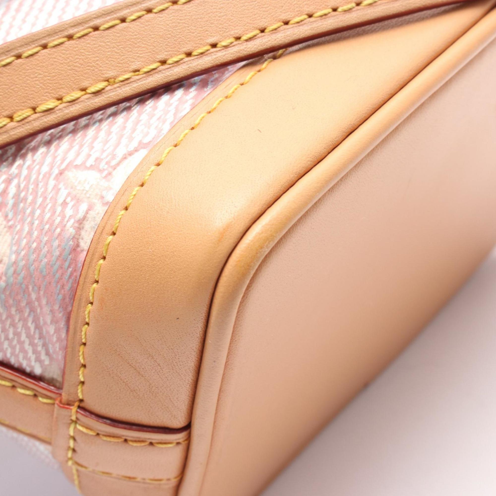 Louis Vuitton Brown Pink Monogram Leather Jacquard Handbag