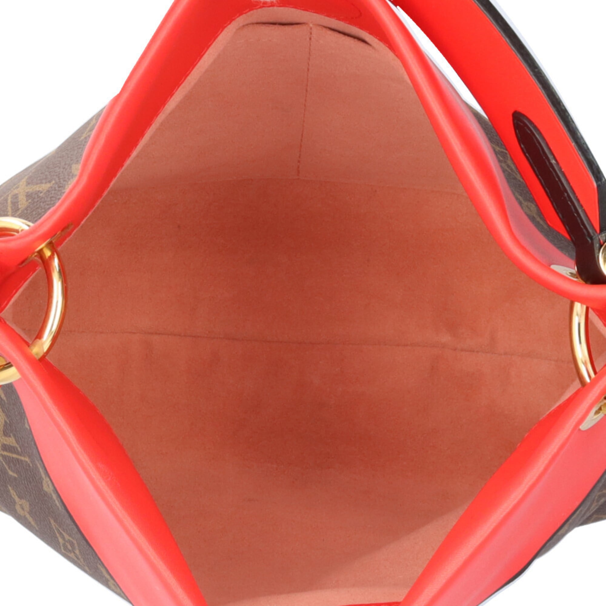 Louis Vuitton Brown Red Color Monogram Canvas Shoulder Bag