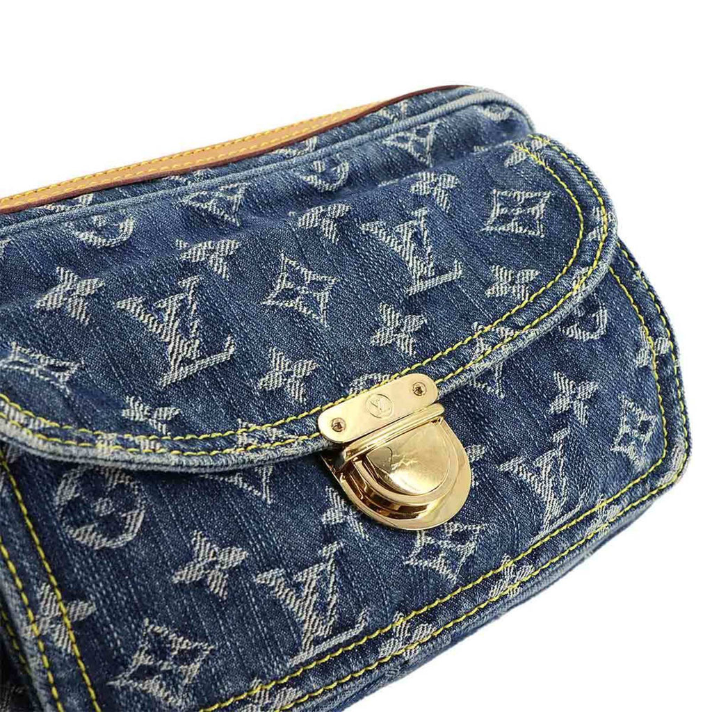 Louis Vuitton Blue Monogram Denim Fanny Pack Pouch Sling Bag