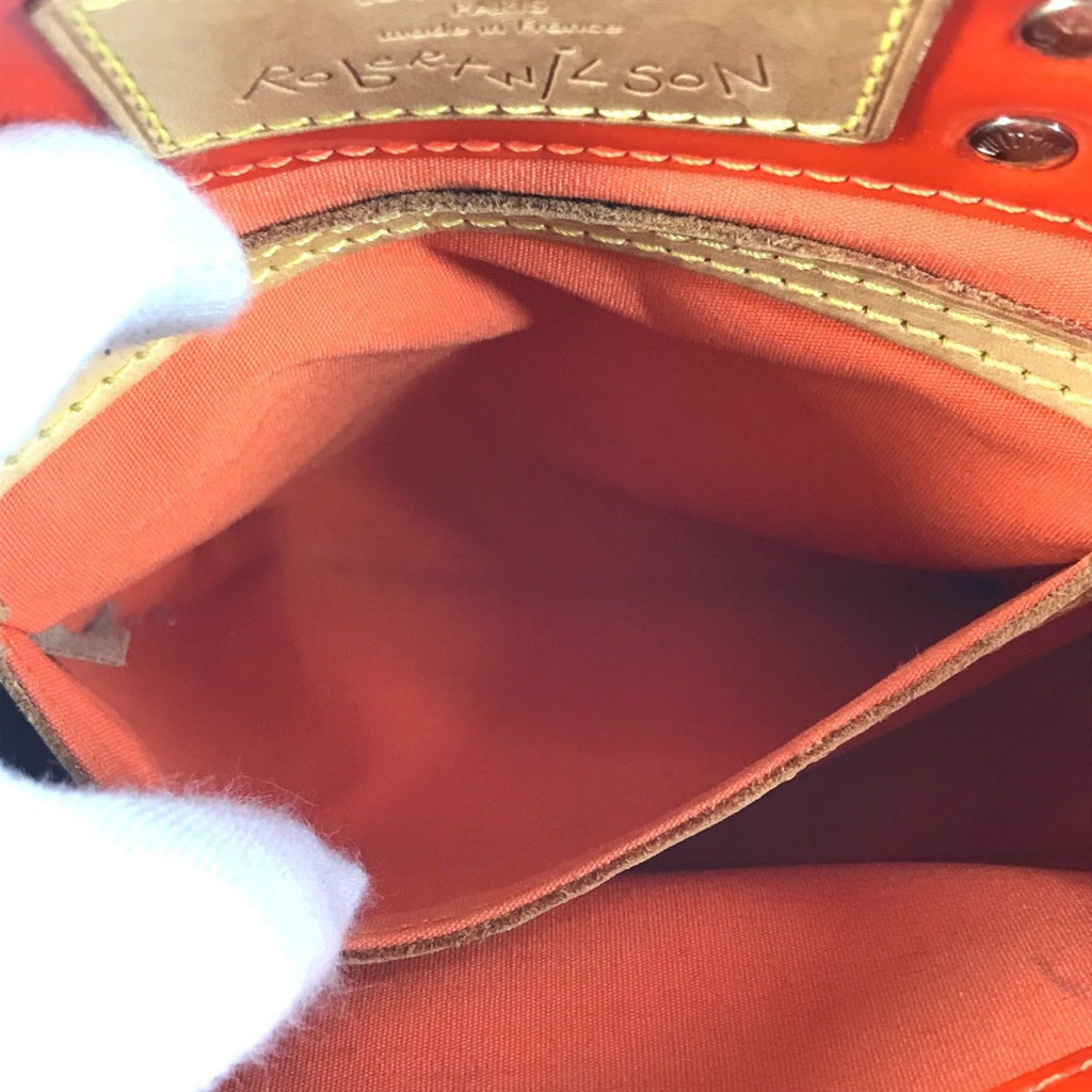Louis Vuitton Orange Monogram Vernis Handbag Tote Bag