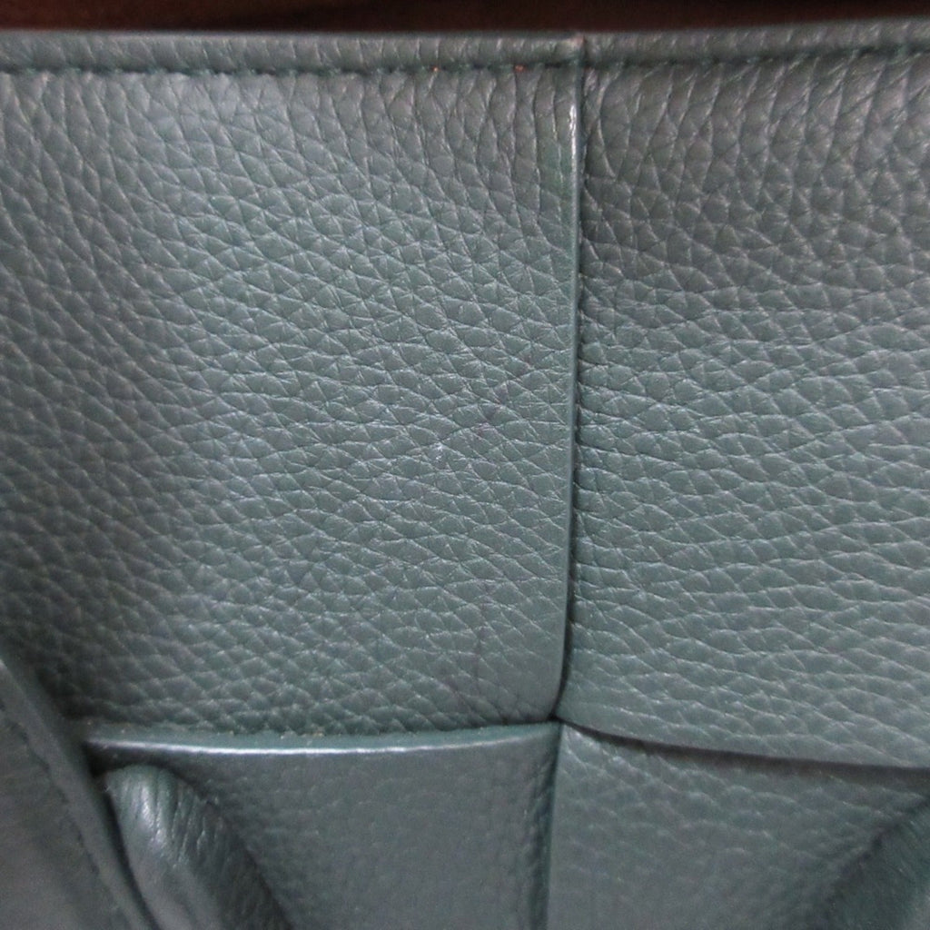 Bottega Veneta Green Leather Handbag Shoulder Bag
