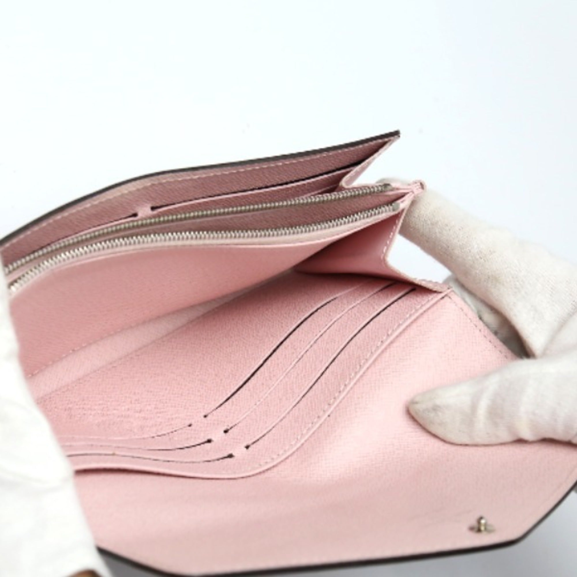 Louis Vuitton Rose Ballerine Epi Leather Long Wallet (Tri-Fold)