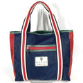 Gucci Navy Red Color Nylon Shoulder Bag Tote Bag (Pre-Owned)