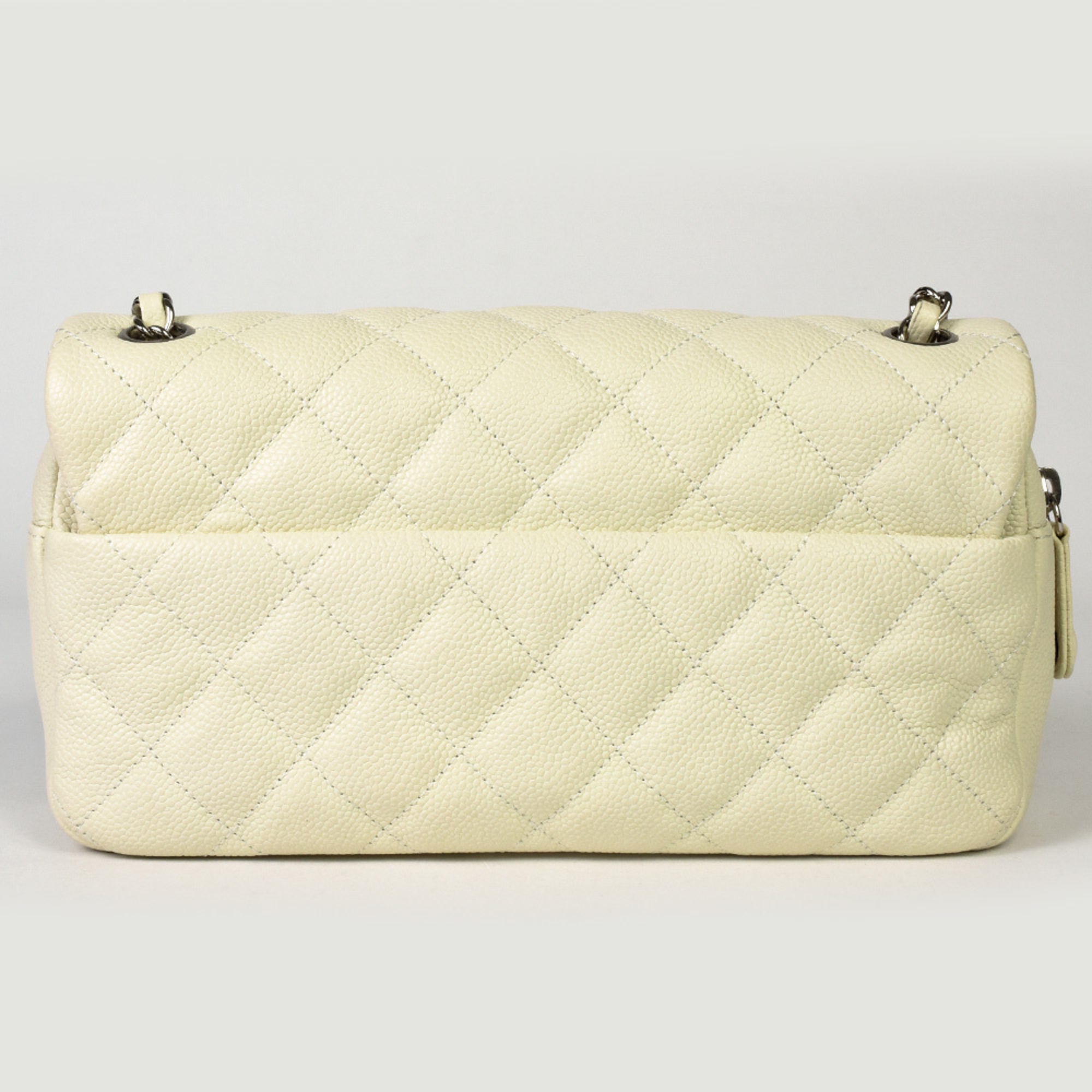 Chanel Off-White Grained Calfskin Shoulder Bag