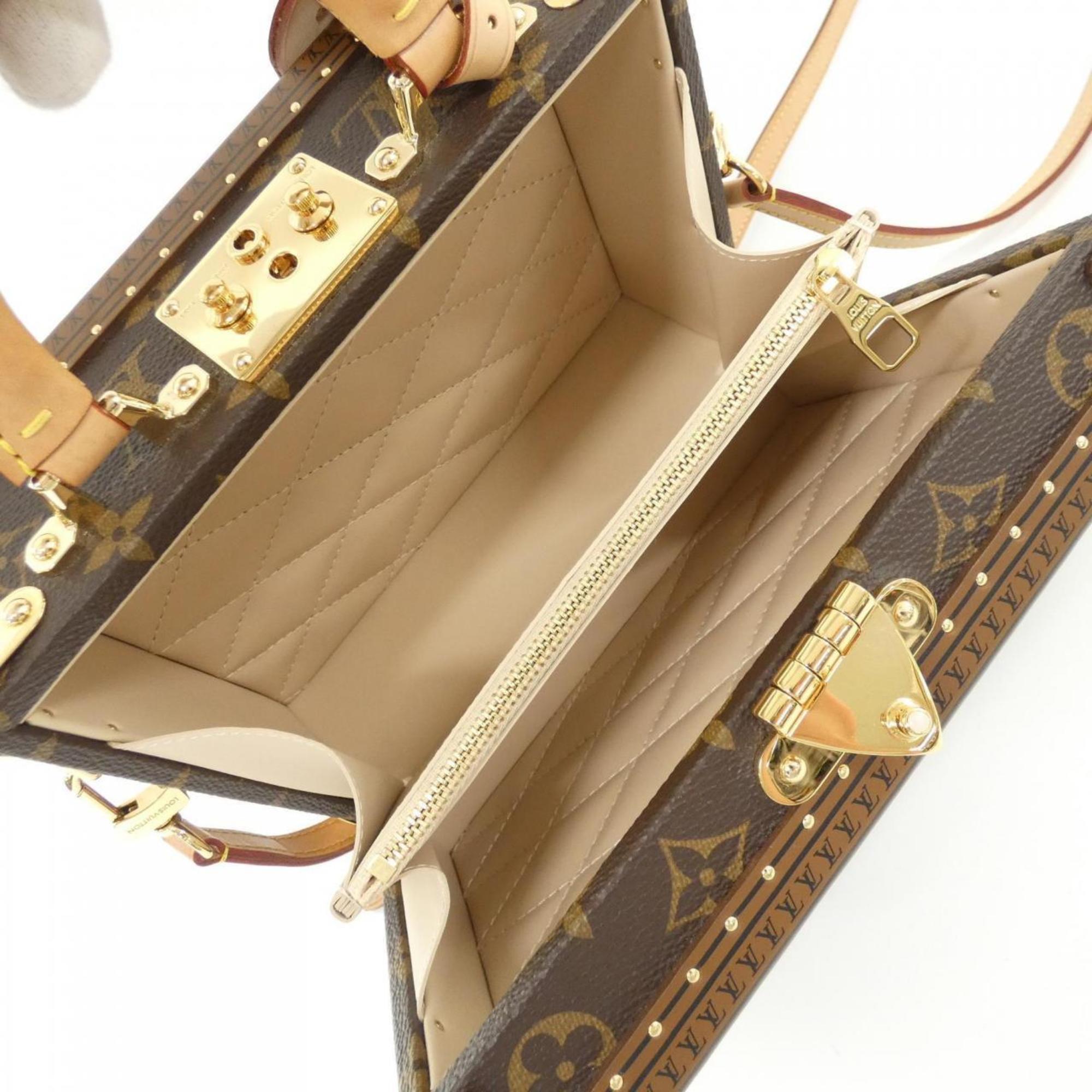 Louis Vuitton Marron Coated Canvas Handbag