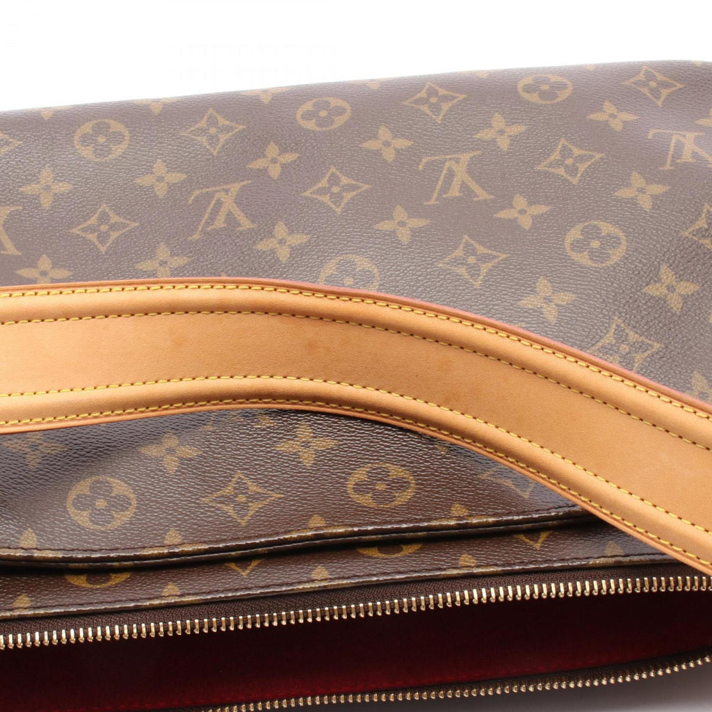 Louis Vuitton Monogram Brown Coated Canvas Leather Shoulder Bag