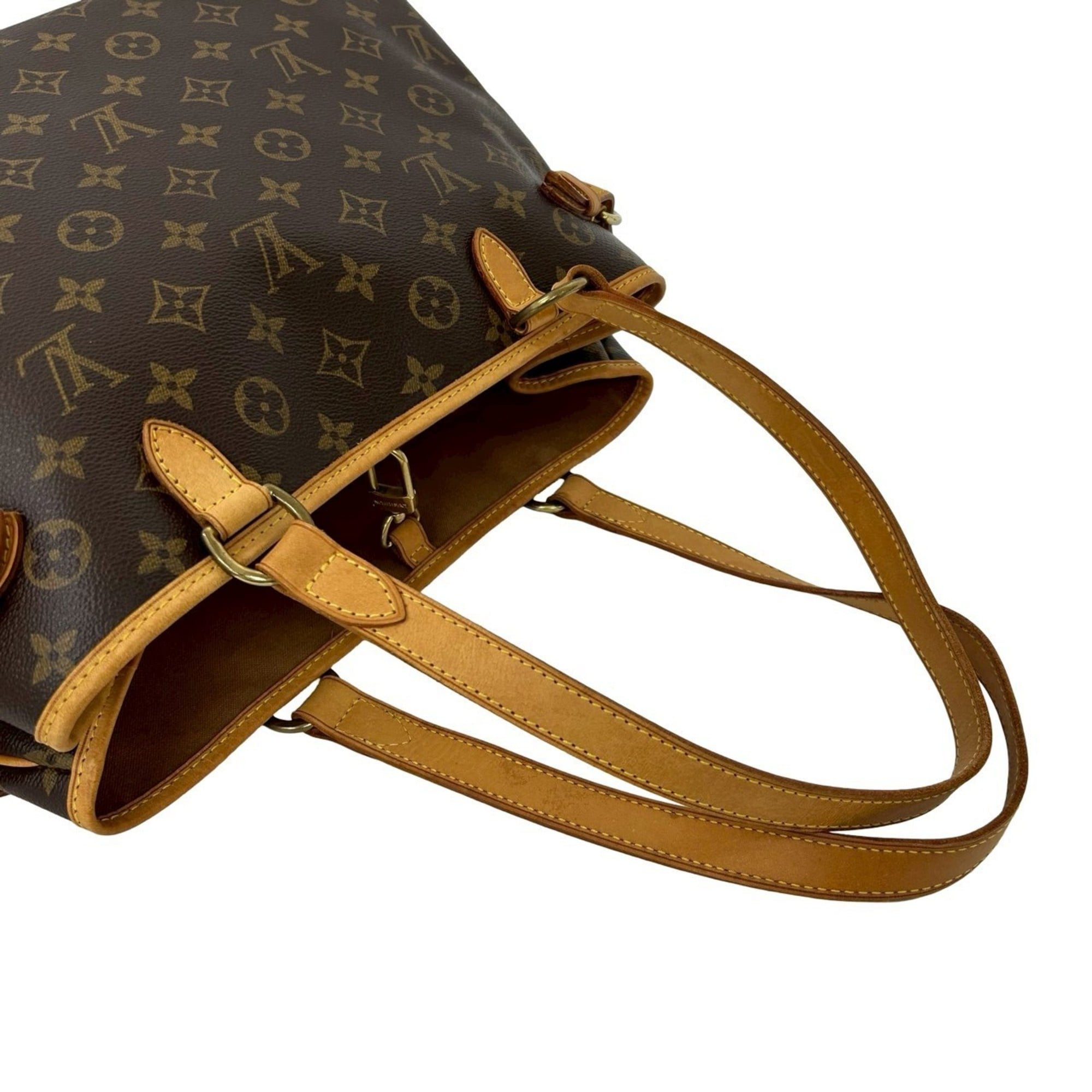 Louis Vuitton Brown Leather Pvc Handbag Tote Bag