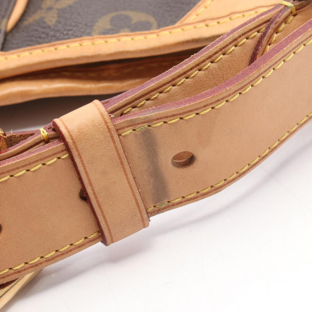 Louis Vuitton Brown Coated Canvas Leather Shoulder Bag
